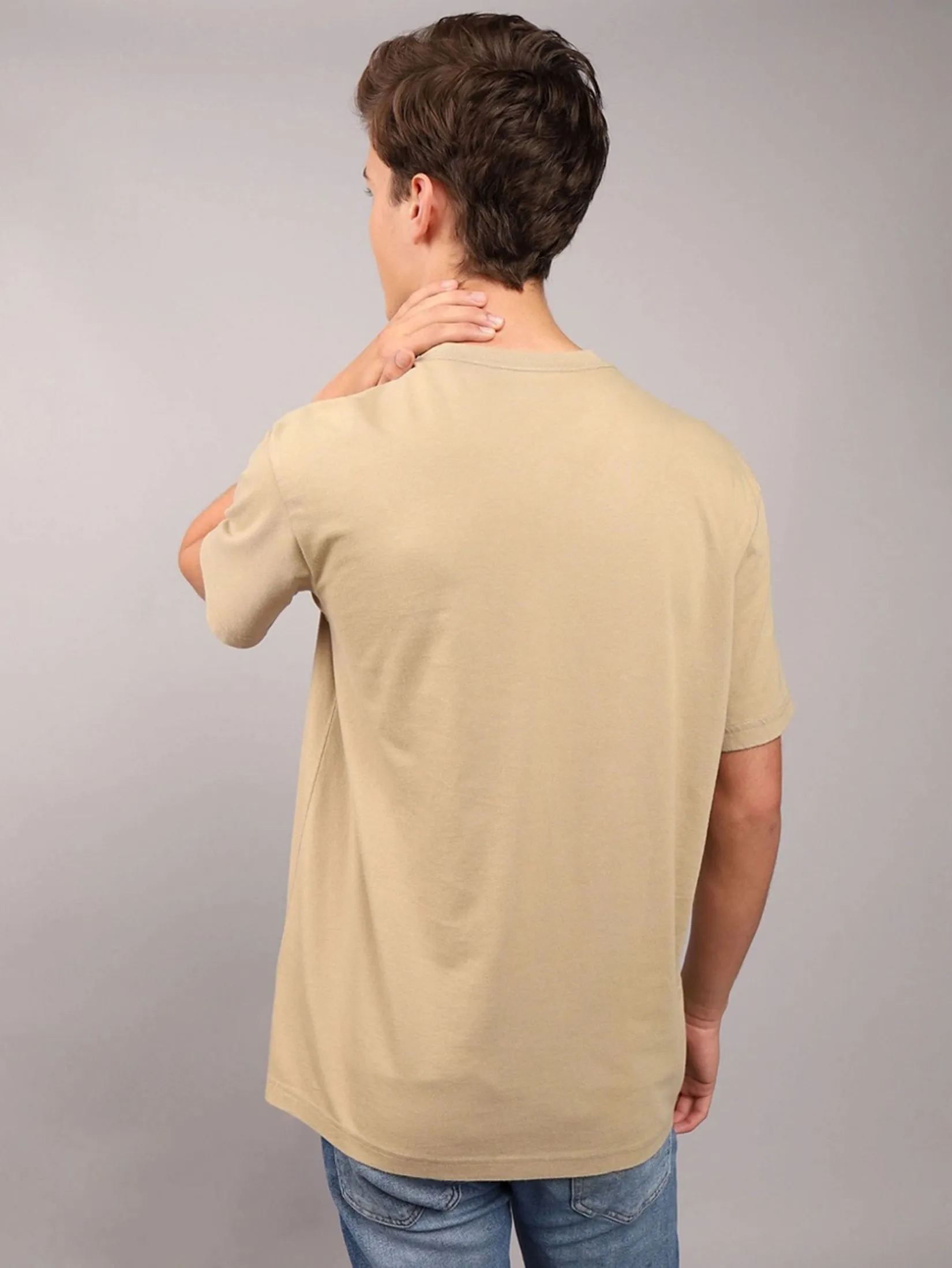 AMERICAN EAGLE MEN G SS BTS2 ACTIVE SET IN TEE- CVC + MAGIC WHITE TUMBLE 212 KHAKI