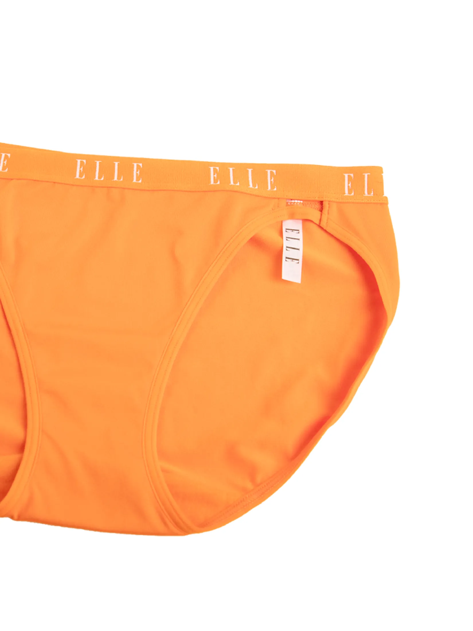 ELLE LINGERIE Women Sexy Lowrise Panties woven elastic waistband ELLE LOGO LU1946 - Orange