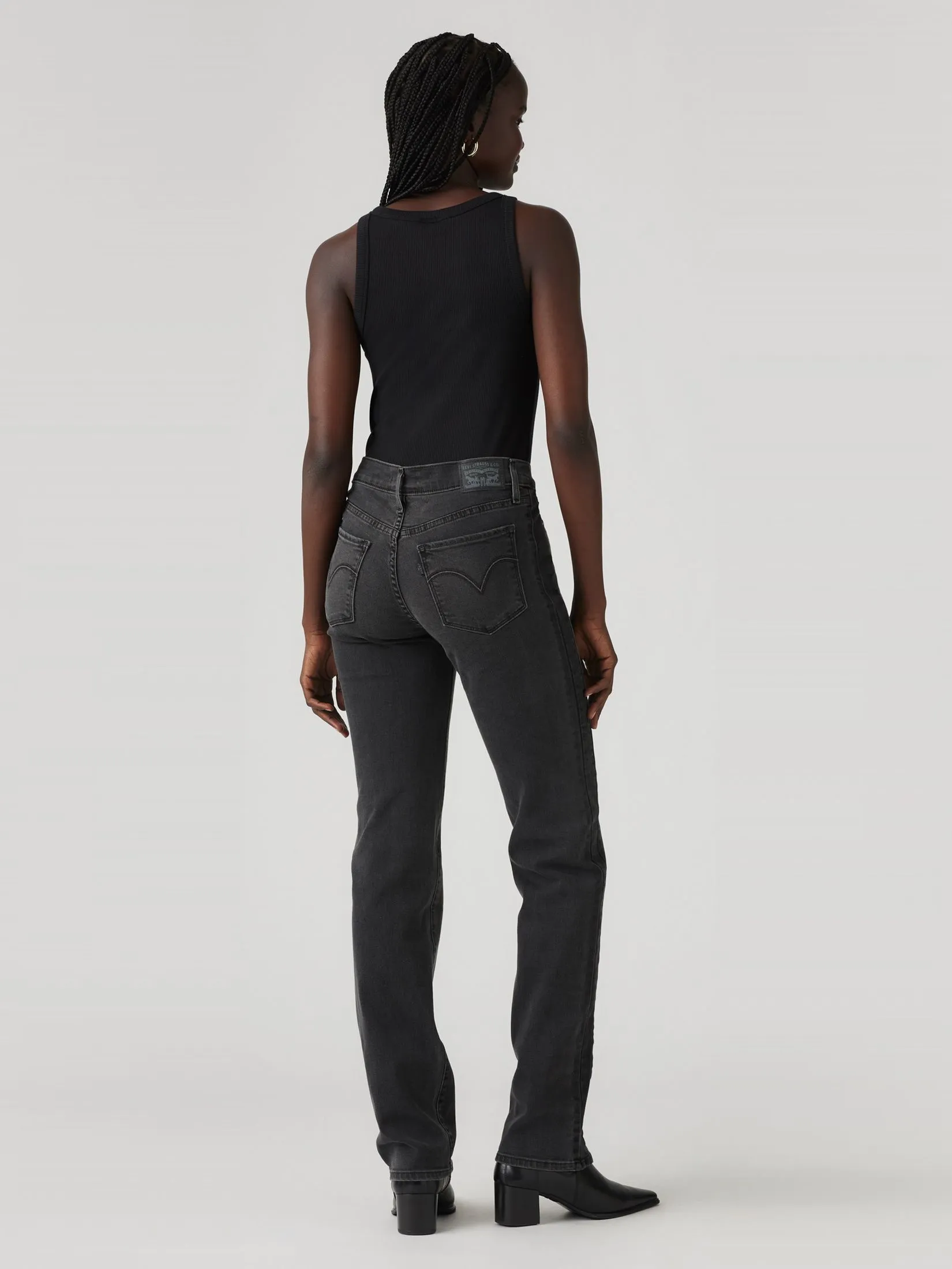 LEVI'S Women's 314 Shaping Straight Pieced Jeans Black