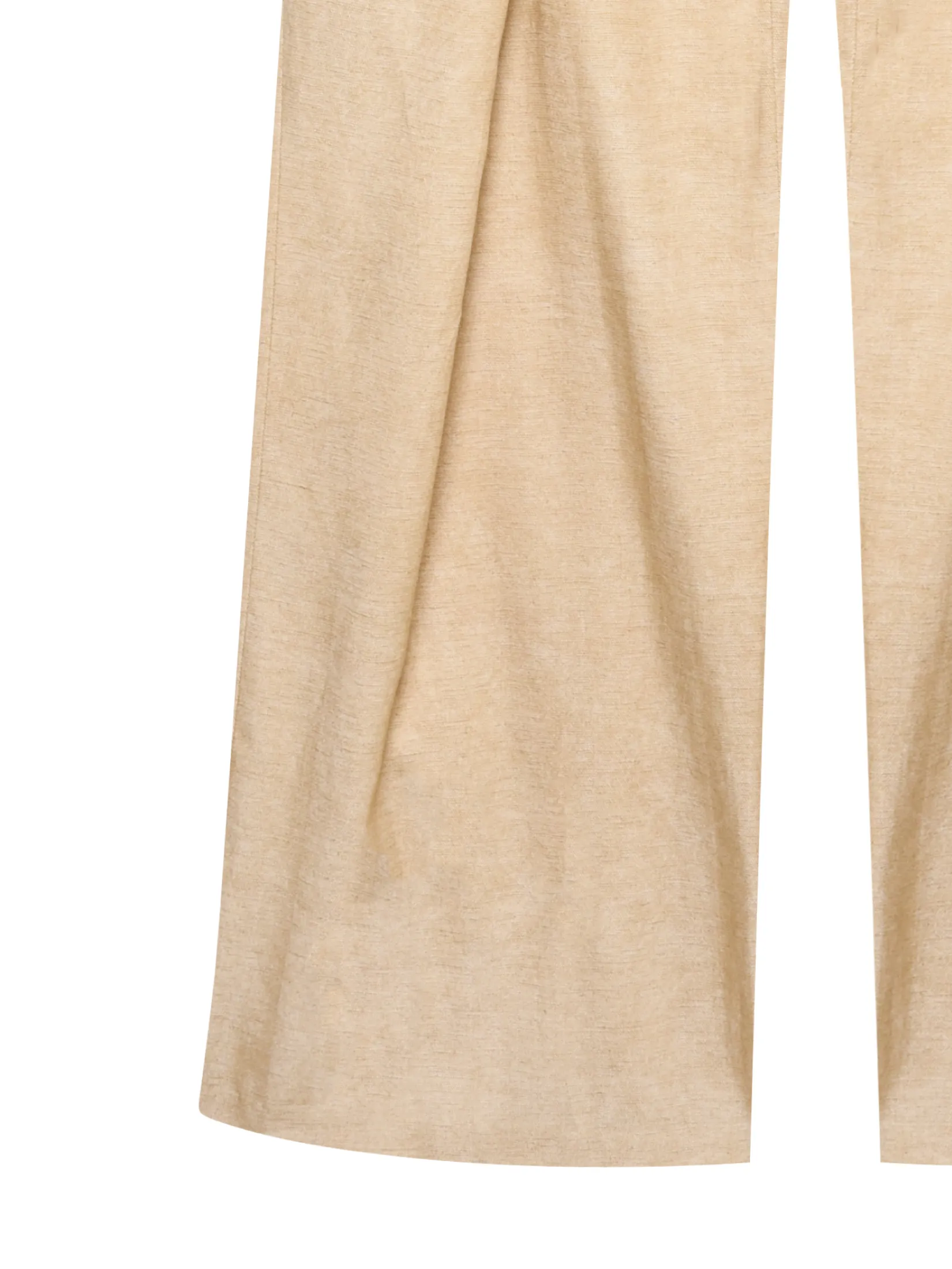 KLOSET (PF25) Women Contrast Waist Trousers Beige