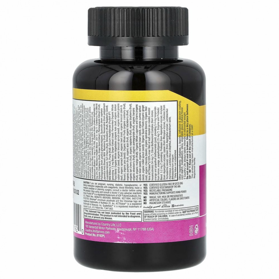 Country Life, Мультивитамины Core Daily-1 для женщин, 60 таблеток