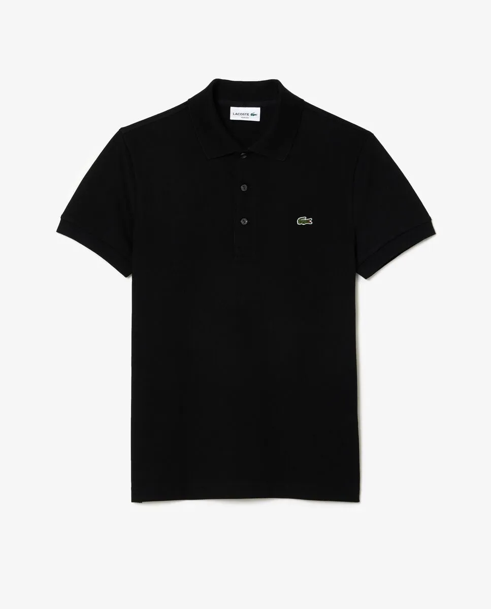 LACOSTE Slim Fit Stretch Piqu  Polo Shirt Black