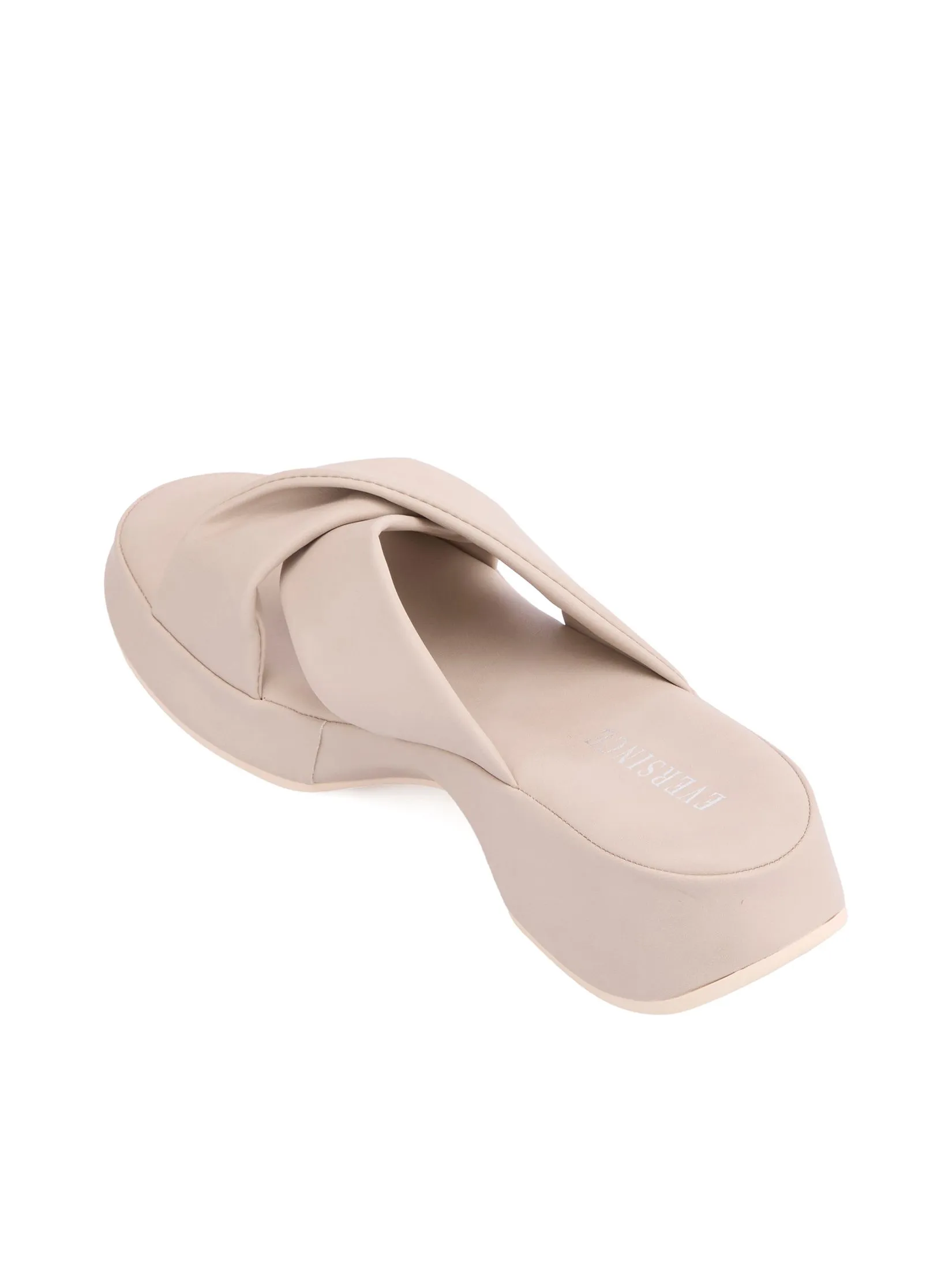 EVERSINCE Women Wedge Sandals Cross Straps