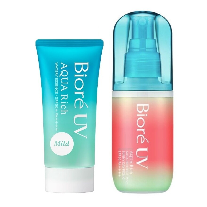 Biore UV Aqua Rich Watery Essence Mild 50 G.+Mist Sunny Day Picnic SPF50PA++++ 60 Ml.