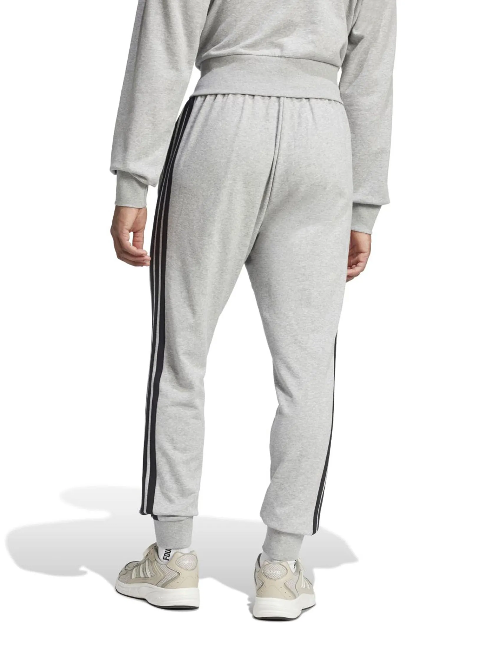 ADIDAS Men Joggers Essential 3-Stripes French Terry JE6346 Medium Grey Heather / Black