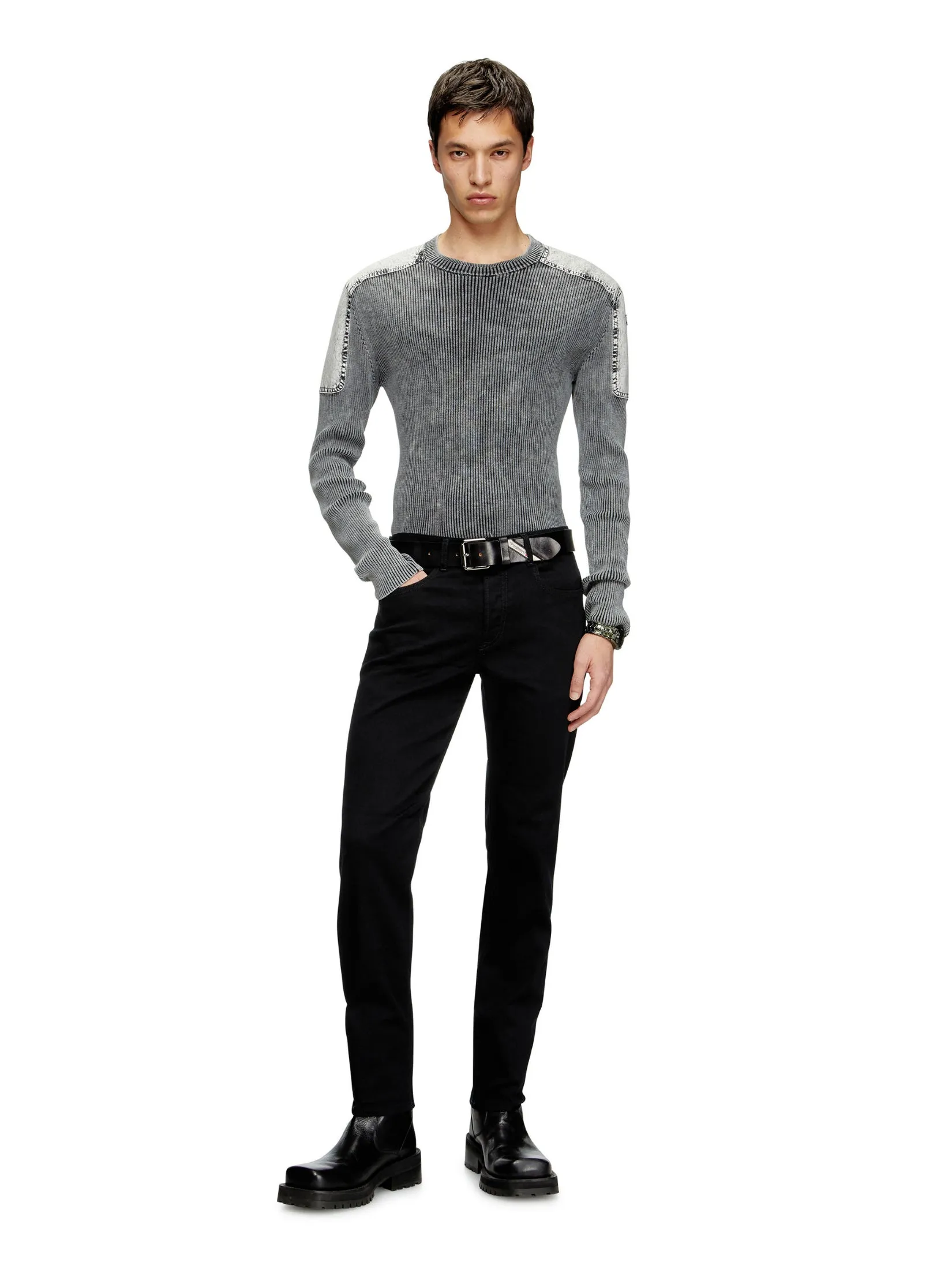 DIESEL Jeans Pants Men 2023 D-FINITIVE L.30 TROUSERS Black