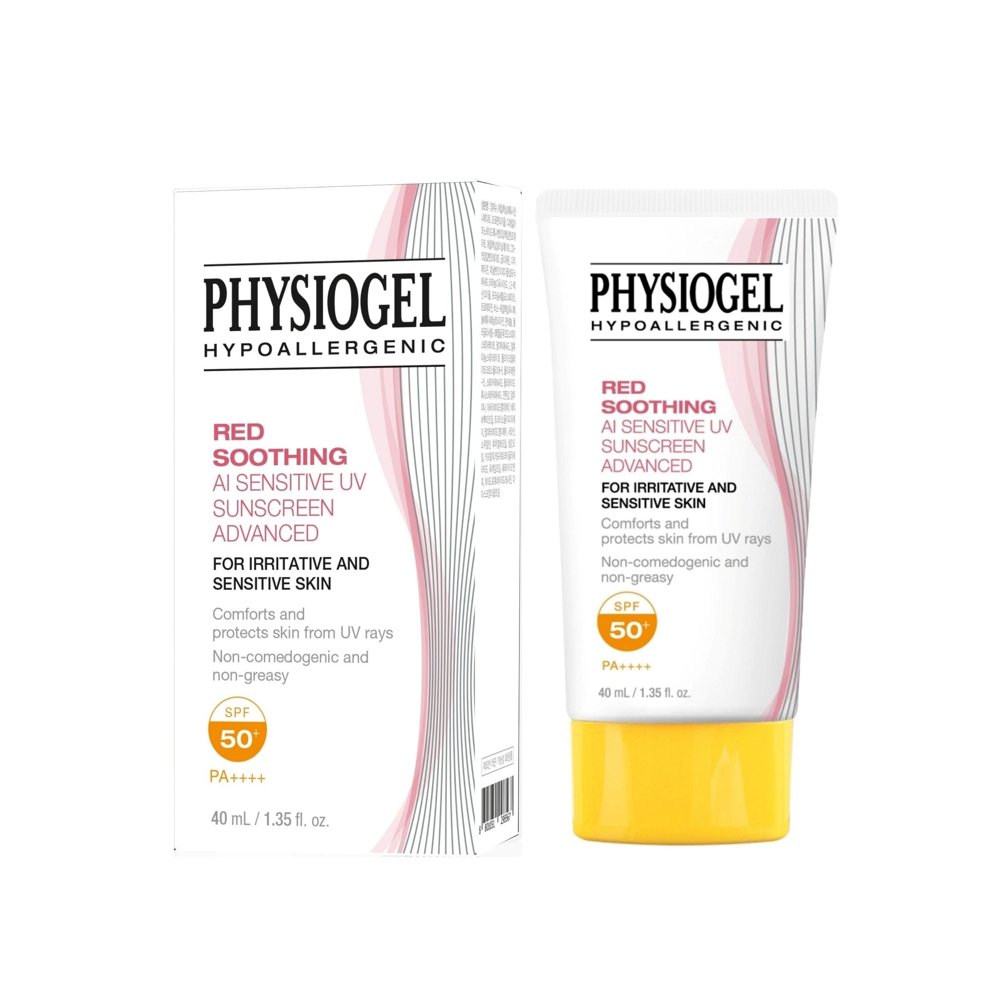 Physiogel Red Soothing AI Sensitive UV Sunscreen SPF50+ PA+++ 40 ml.