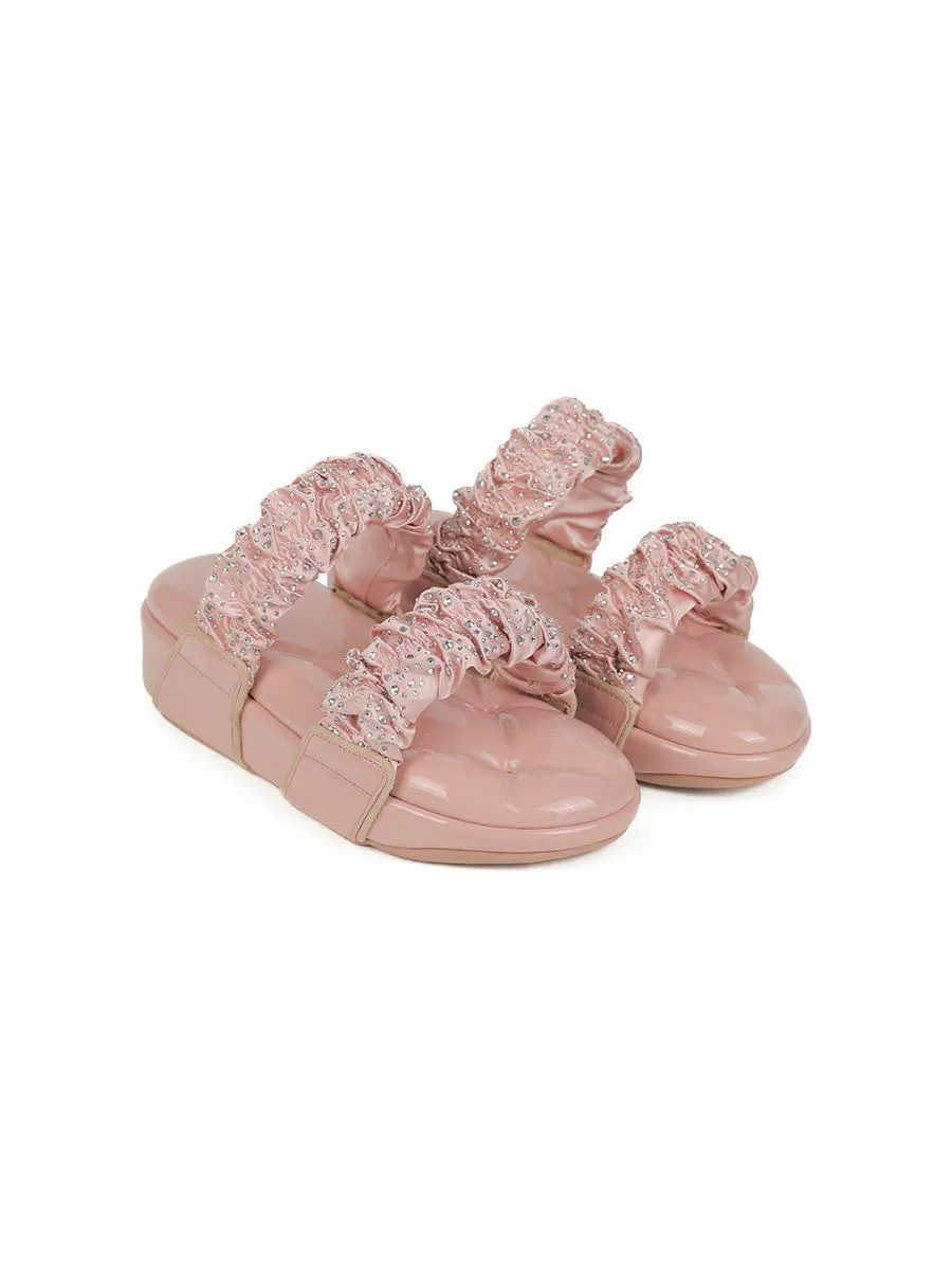 SHU WOMEN  SOFASHOES 2.5" DIAMOND MUFFIN - GLOSSY FLAMING