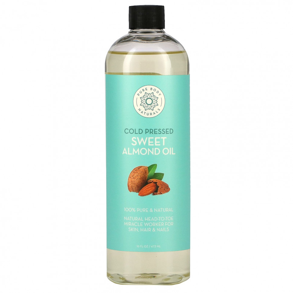 Pure Body Naturals, Масло сладкого миндаля, 473 мл (16 жидк. Унций)