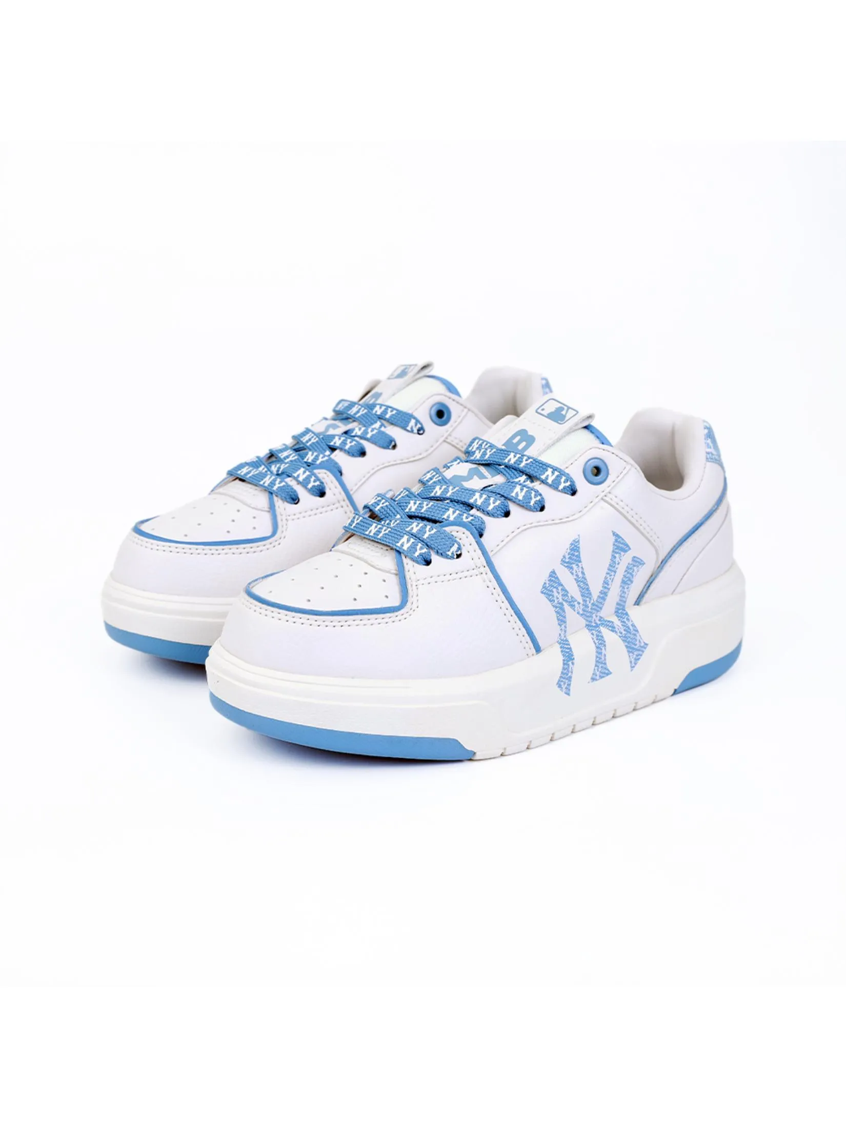 MLB Unisex Chunky Liner Denim Monogram Big Logo (Bl) Model 3ASXD025N 50BLS Blue