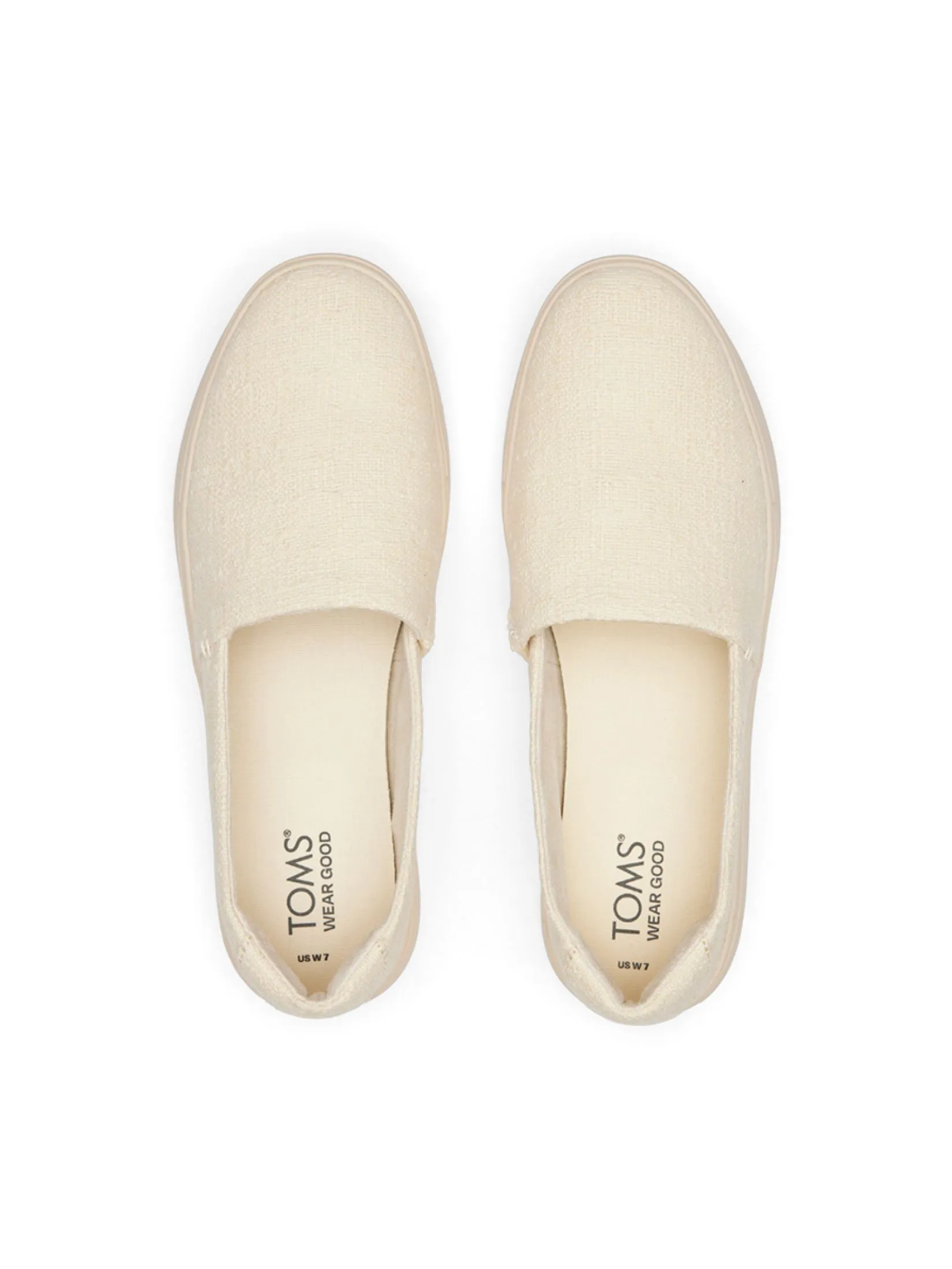 TOMS Women Shoe Slip On Kameron Natural Two Tone Slub