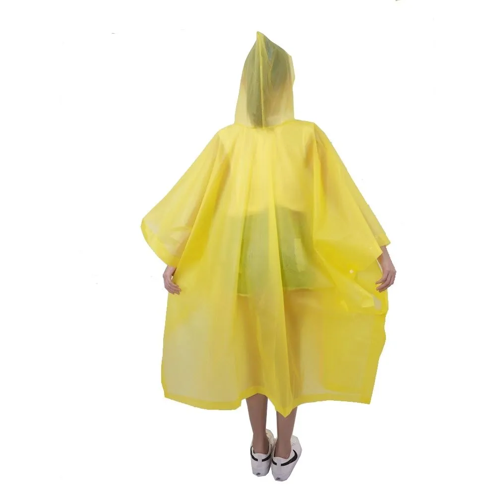 CHARITES BRAND Rain coat, Poncho PVC, Japanese Style Waterproof, Dustproof - Yellow