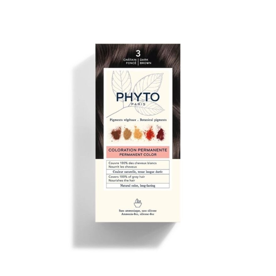 Phyto Permanent Color Ammonia-Free 3 Dark Brown