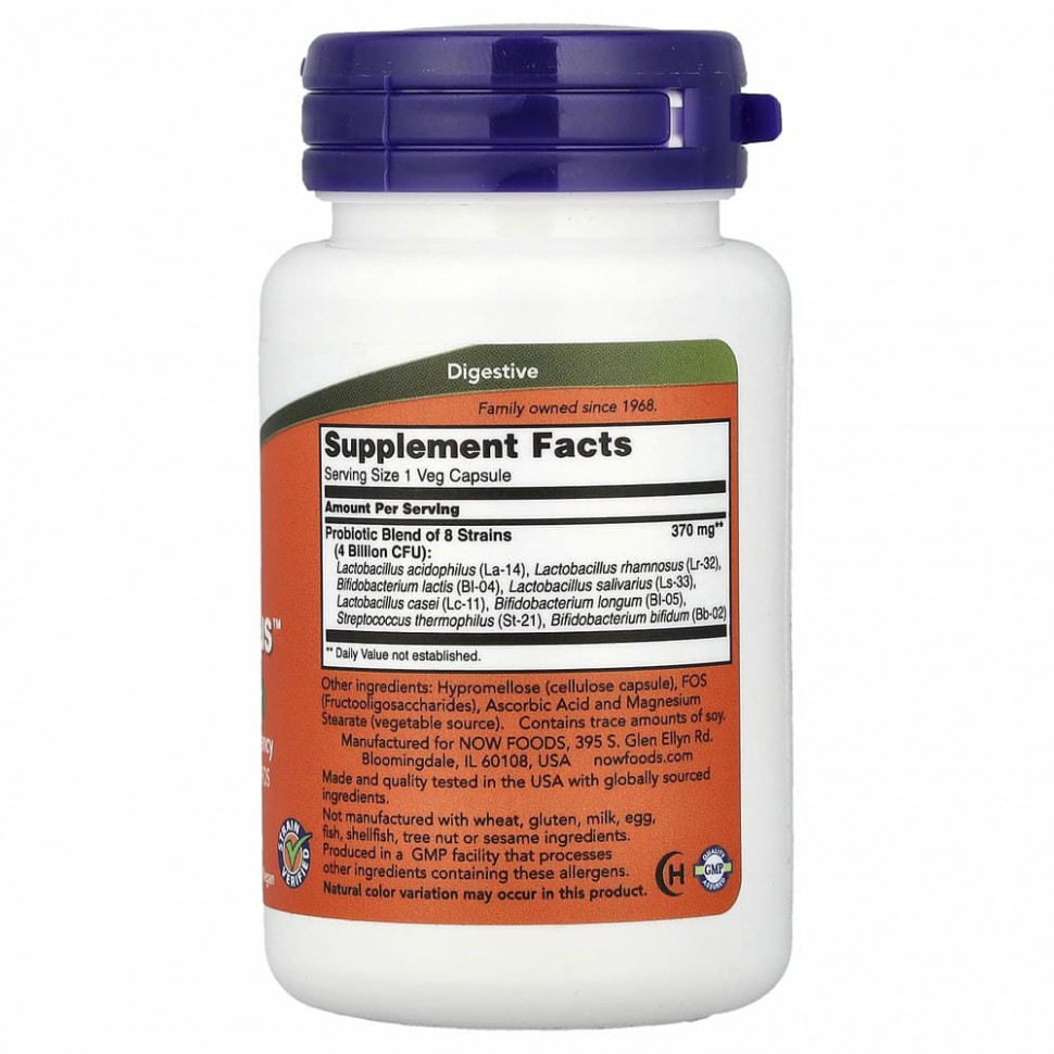 NOW Foods, Gr8-Dophilus, 60 растительных капсул