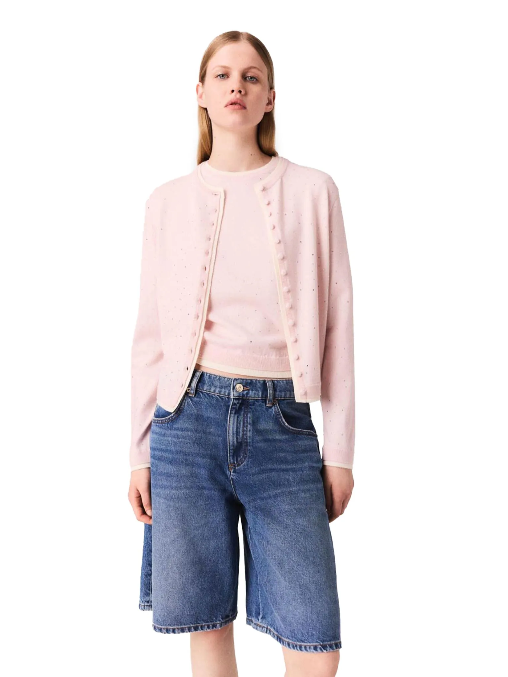 MAJE Women Cardigan Rhinestones