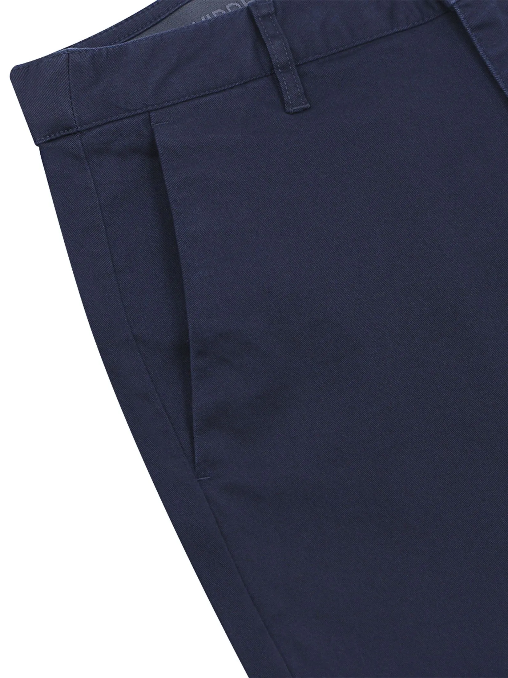GIORDANO Men's Slim Easy Care Twill Cropped Pants (180° Elastic) Navy blue