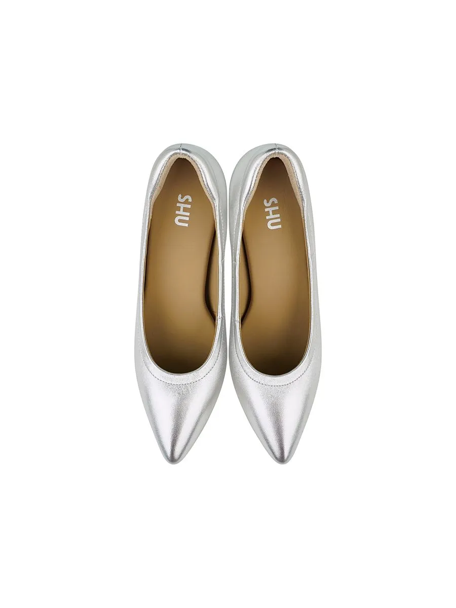 SHU WOMEN  CELEB HEELS 2" ORIGINAL - METALLIC SILVER