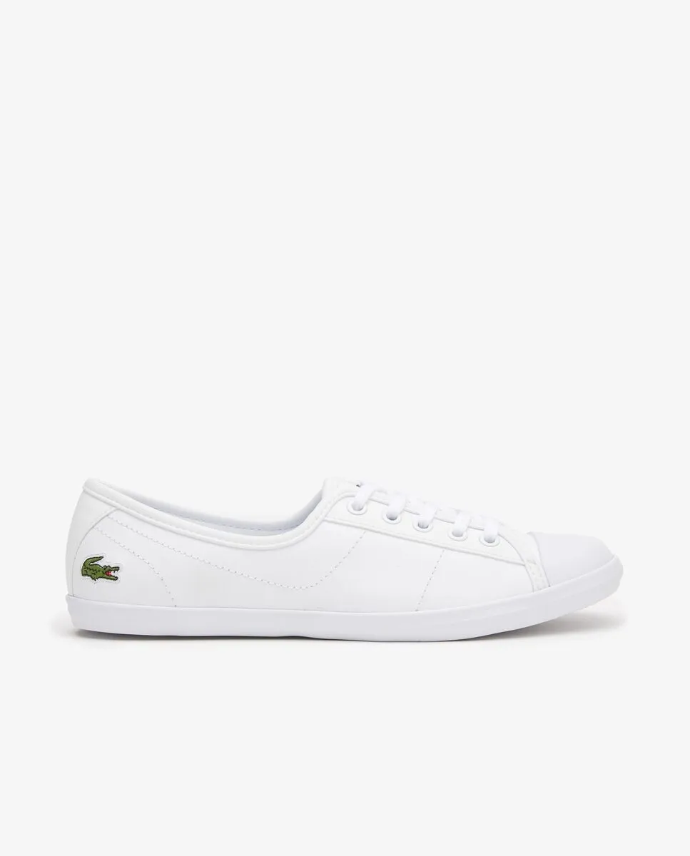 LACOSTE Women’s Ziane Leather Sneakers White Size - 3 UK