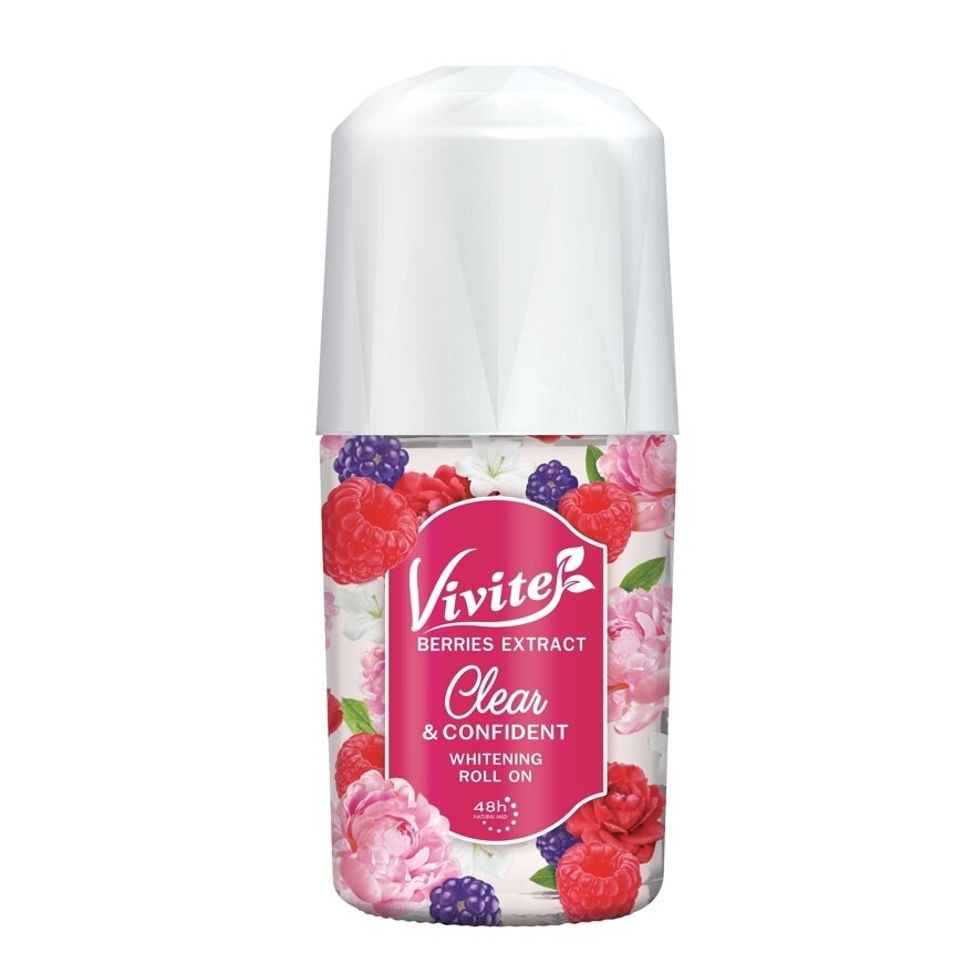 Vivite Roll On Clear  Confident Whitening 25 Ml. - Pink