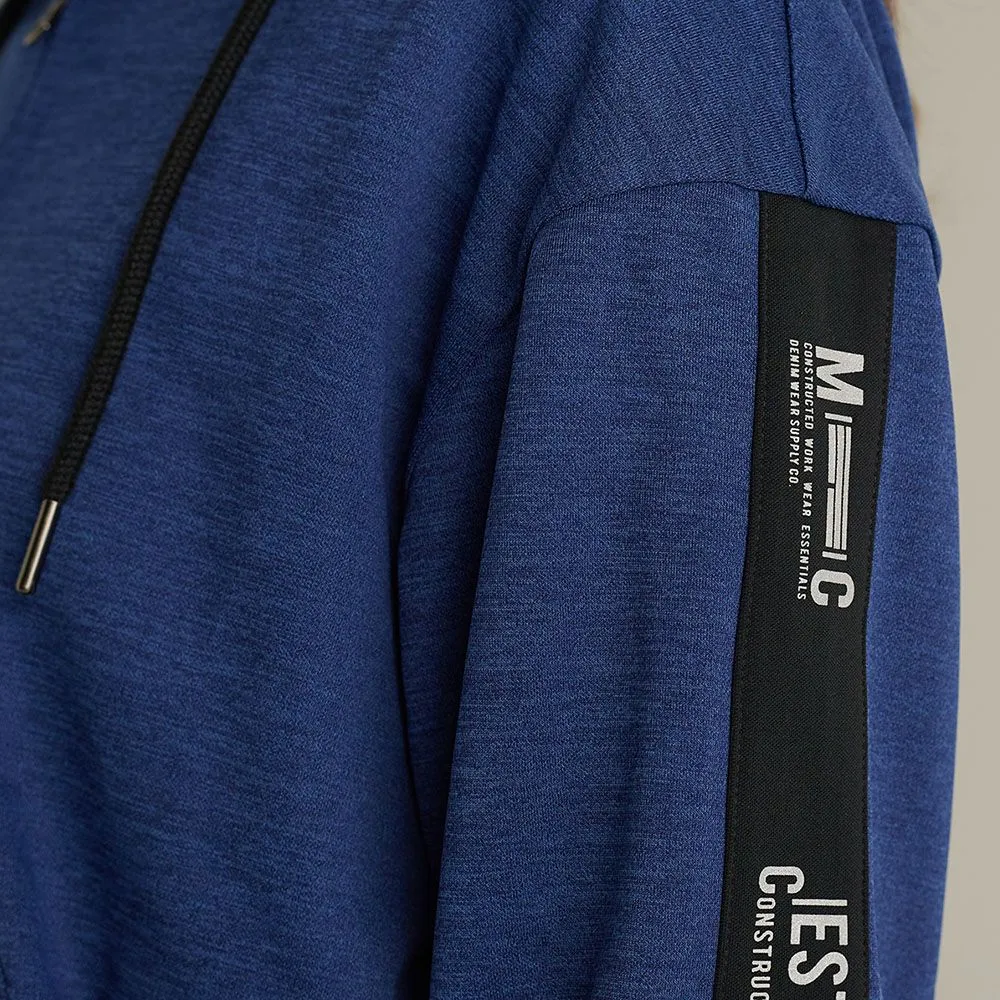 MC JEANS Hoodie Unisex Navy Blue MJHP178