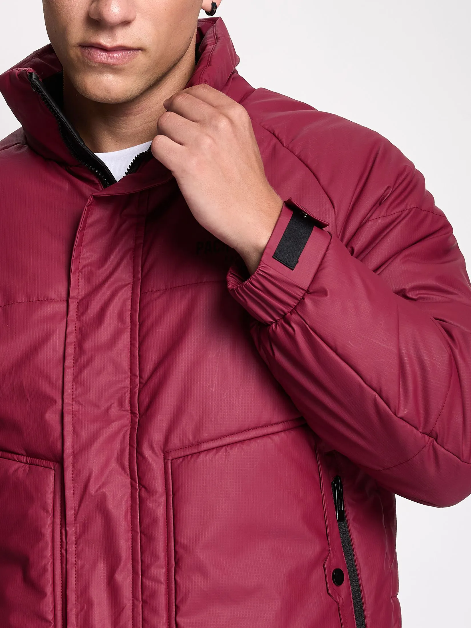 PACIFIC UNION Men Puffer Jacket Hooded