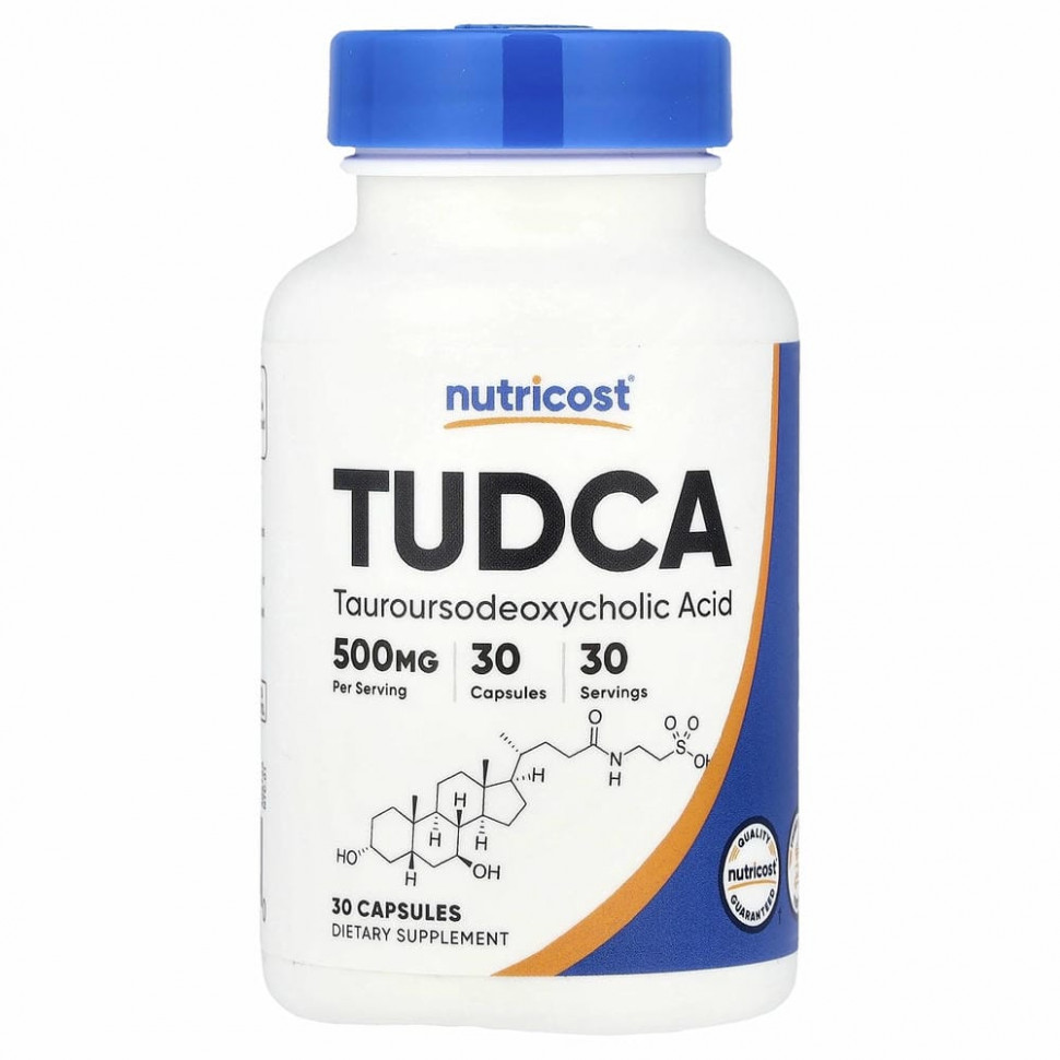 Nutricost, TUDCA, 500 мг, 30 капсул