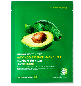 Тканевая маска для лица с авокадо Leaves Natural 10 шт