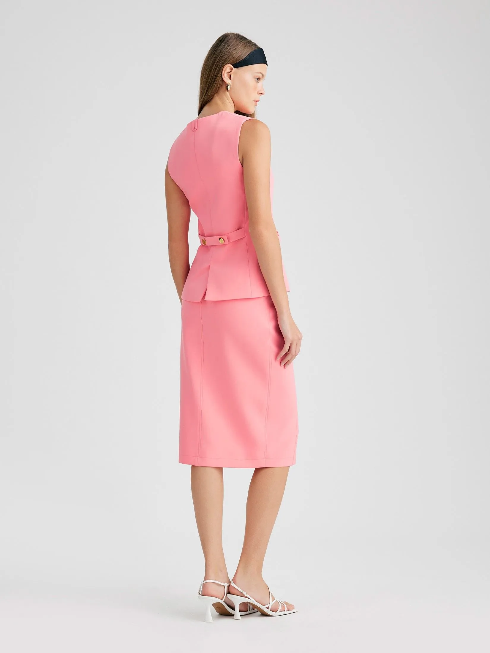 ASV (AW24)Ameena Women Pencil Skirt Peach