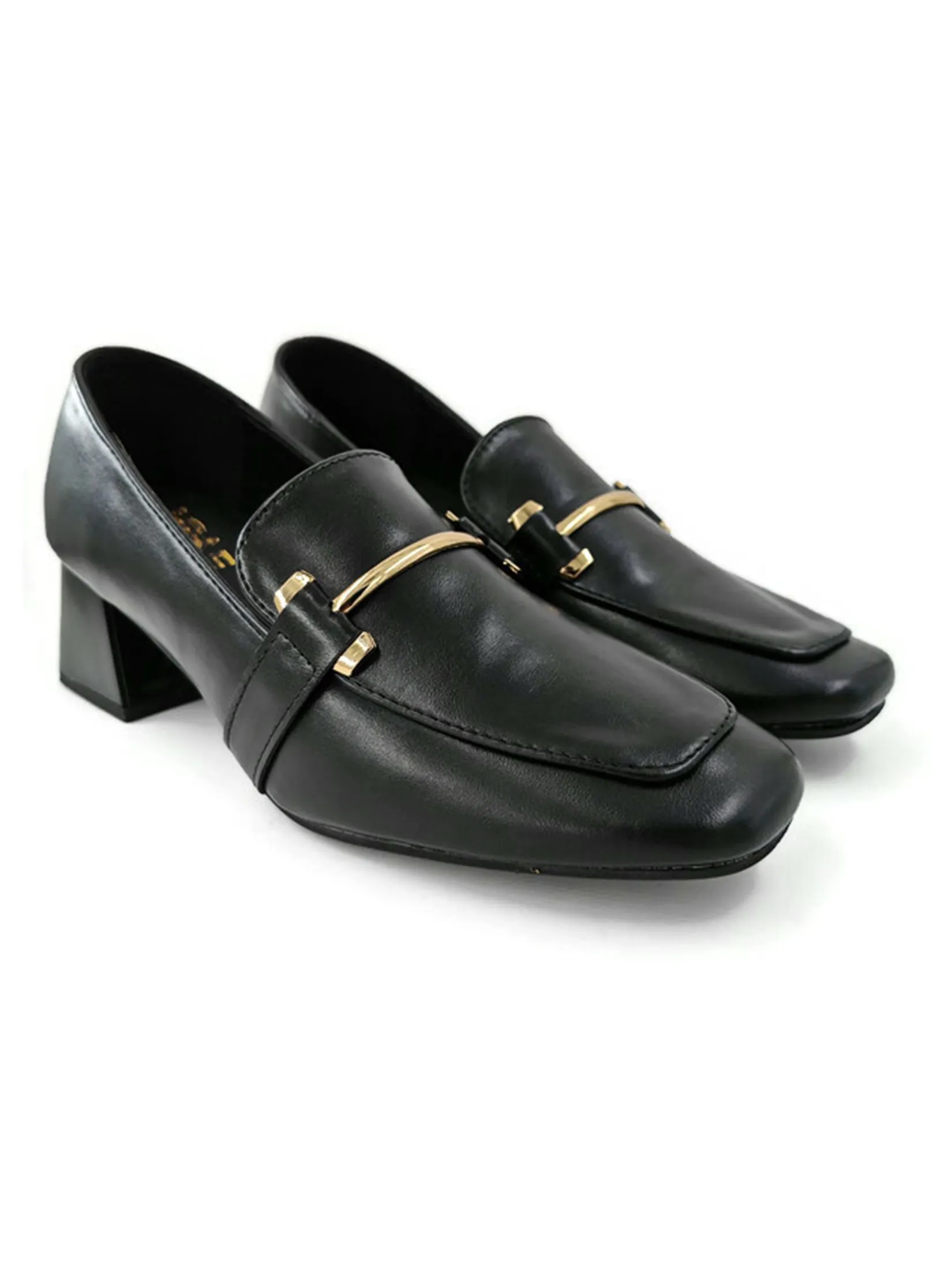 KLIN Woman Blocked Heels Loafer Black