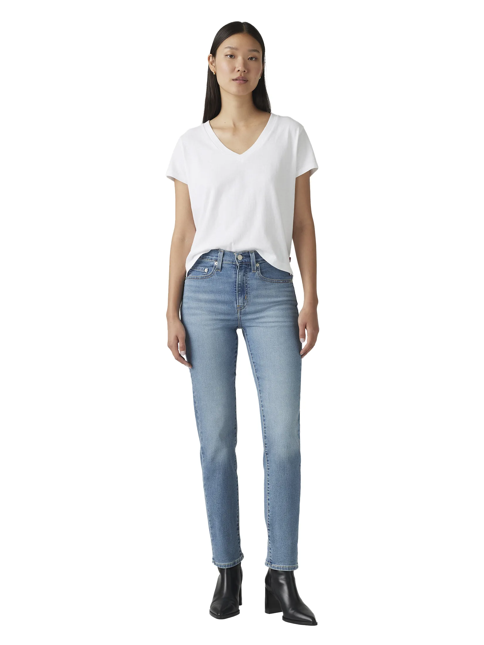 LEVI'S Women's 724 High-Rise Straight Jeans Blue