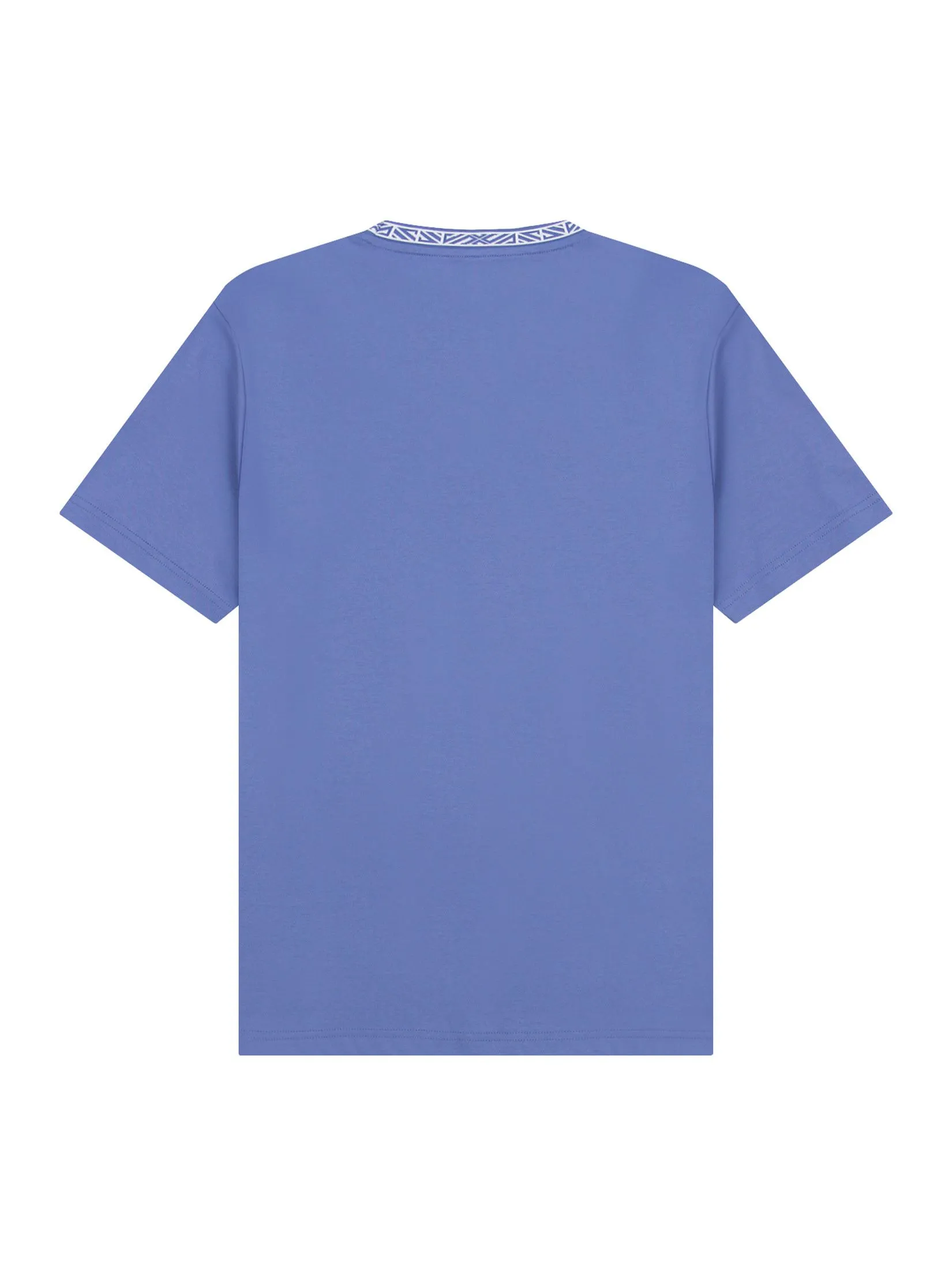 GIORDANO Men's Slim Interlock Tee (Liquid Touch) Colony blue Purple
