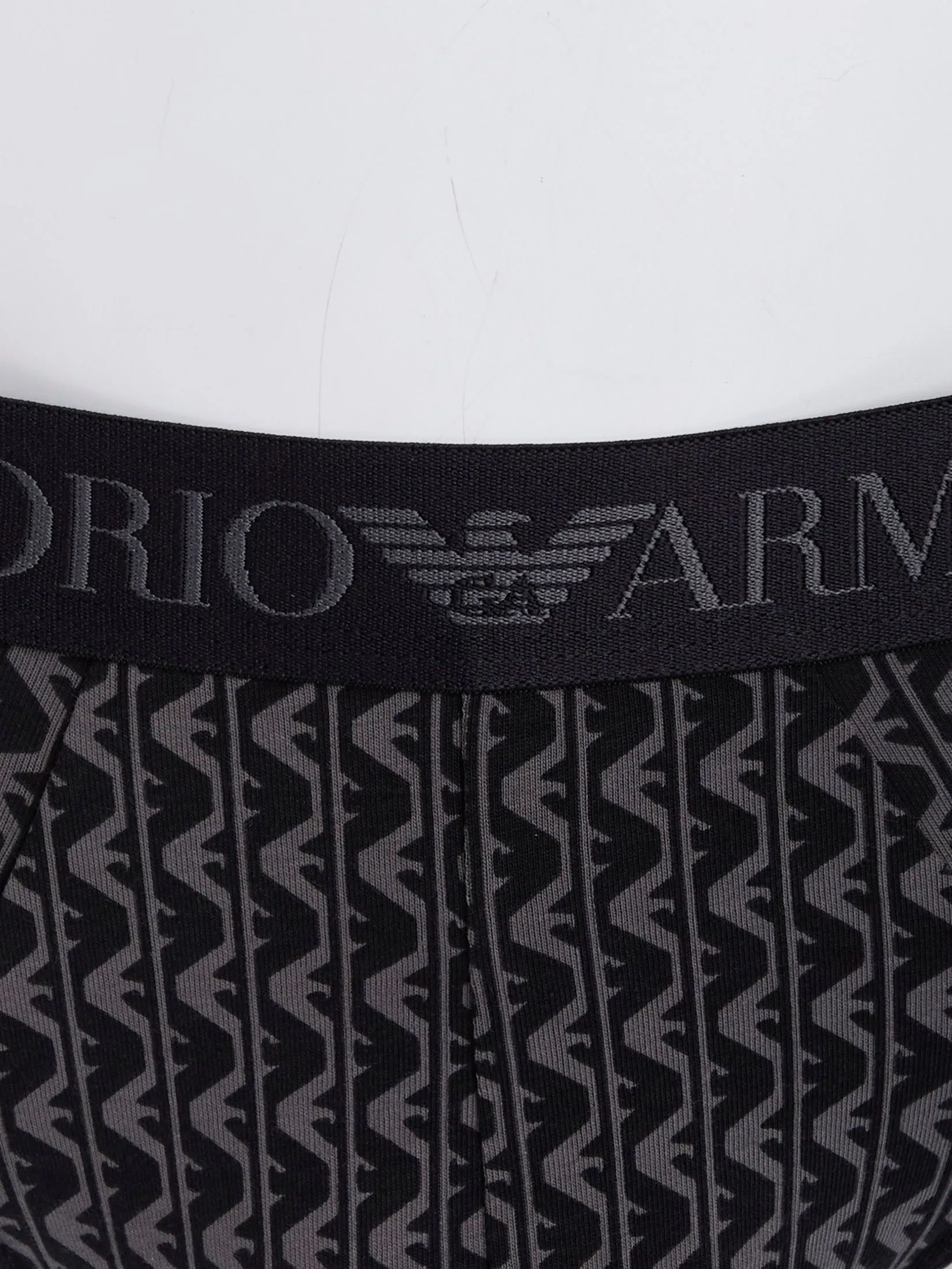 EMPORIO ARMANI Men Underwear Brief 2 Pack SS25 M8096 Vertical Eagle / Black