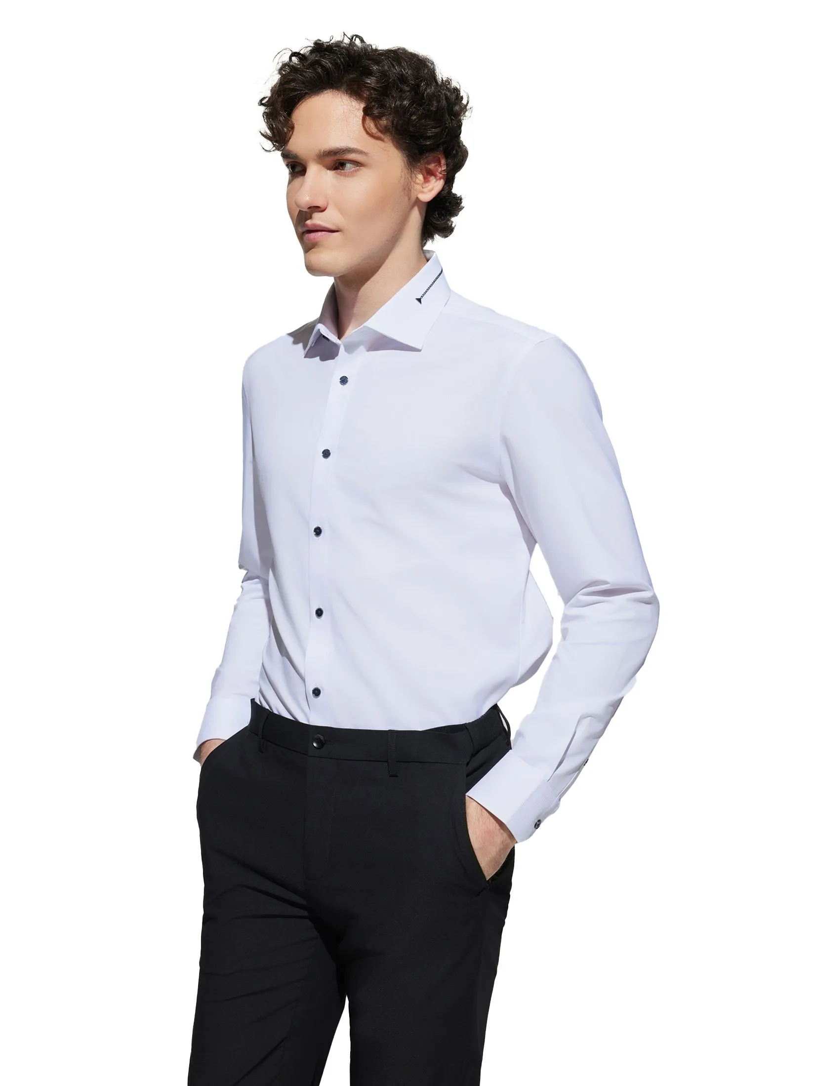 G2000 Men Clothing Non-Iron Dry Stripe Shirt  Smart Fit - 5112337200 - White