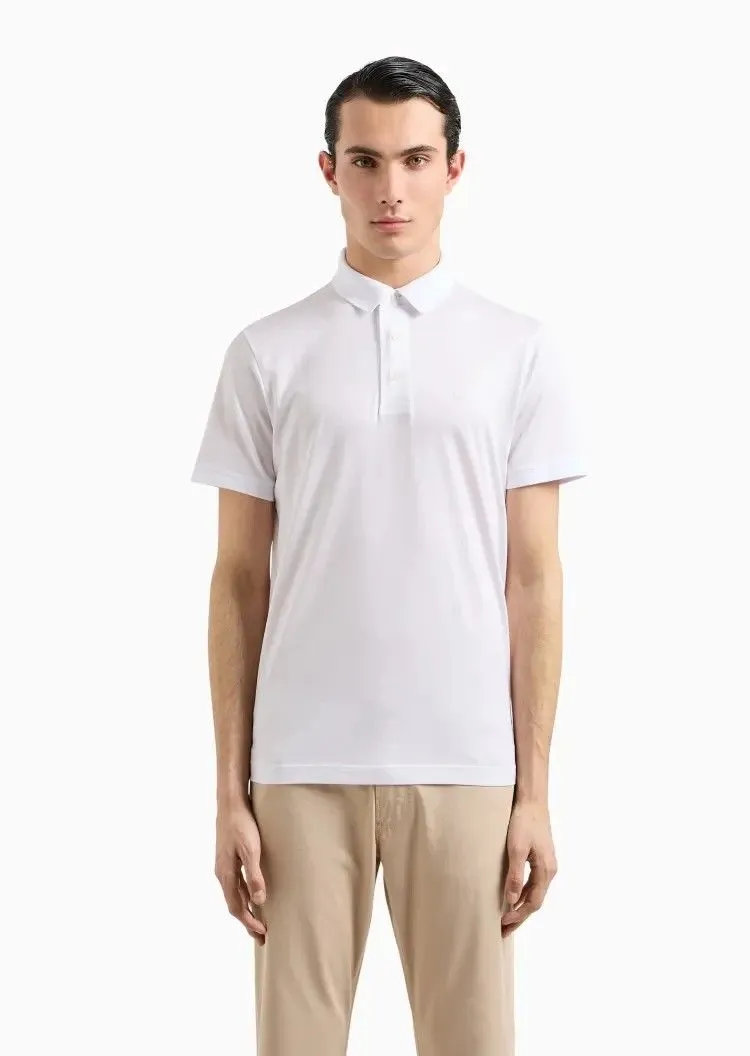 EMPORIO ARMANI Polo Mens 8N1F96-1JUVZ-0100 White