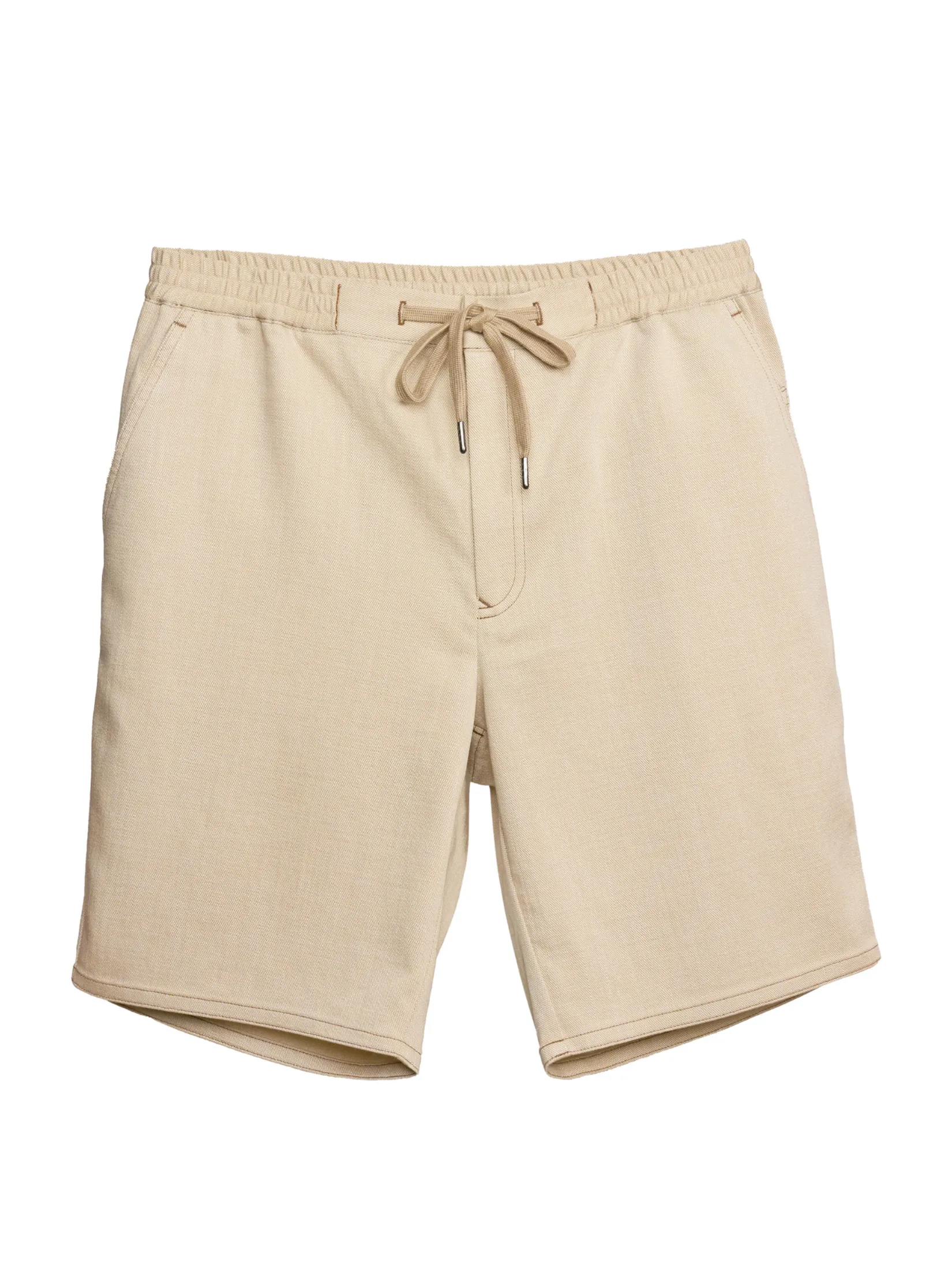 TAKEO KIKUCHI MEN BEIGE ECO DENIM STRETCH EASY SHORTS