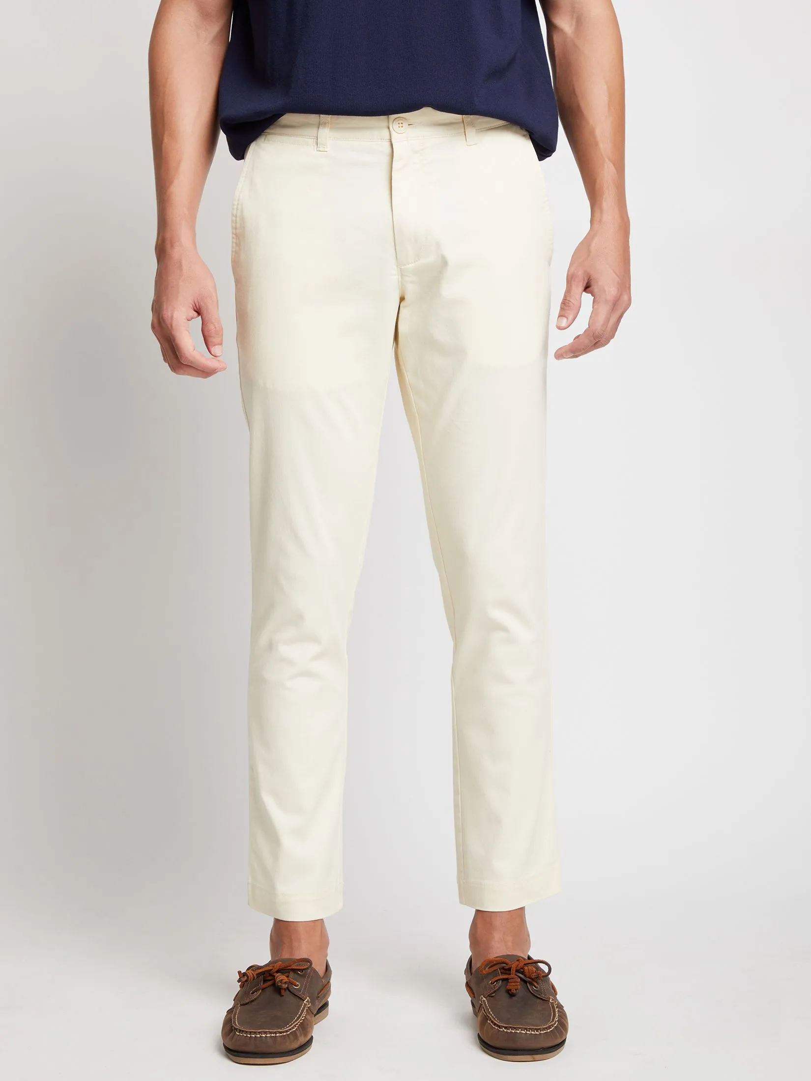 ALUMNUS Men Straight Pants Mid Rise Waist