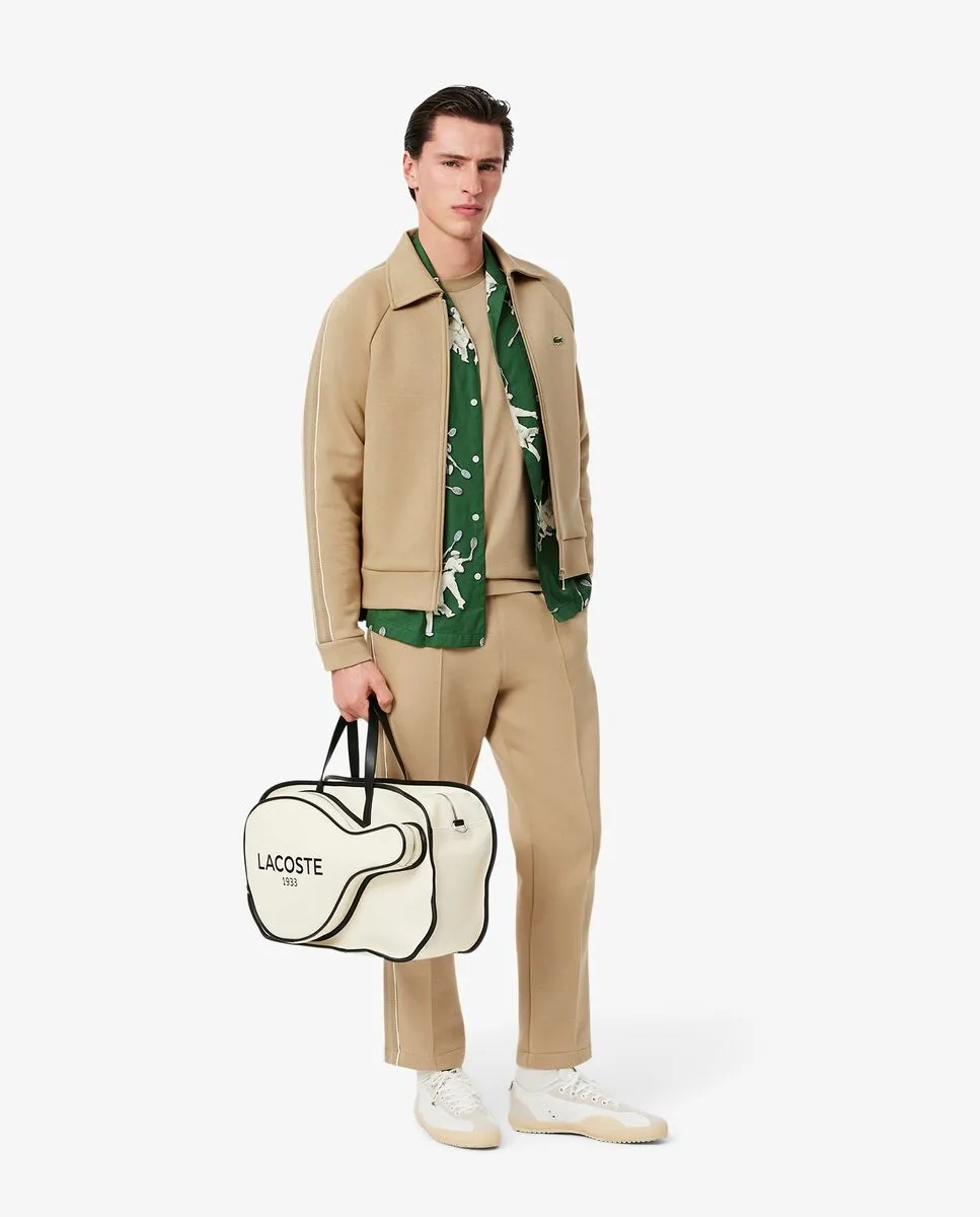 LACOSTE French Made Embroidered Badge T-Shirt Beige