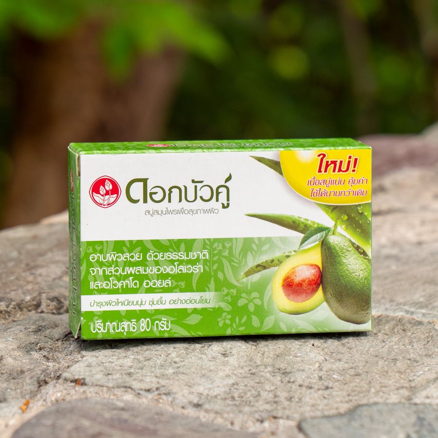 Деликатное мыло с алоэ вера и авокадо Twin Lotus 80 гр