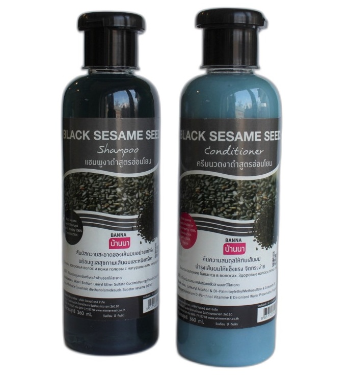 Шампунь и кондиционер с черным кунжутом Banna 360 и 360 мл