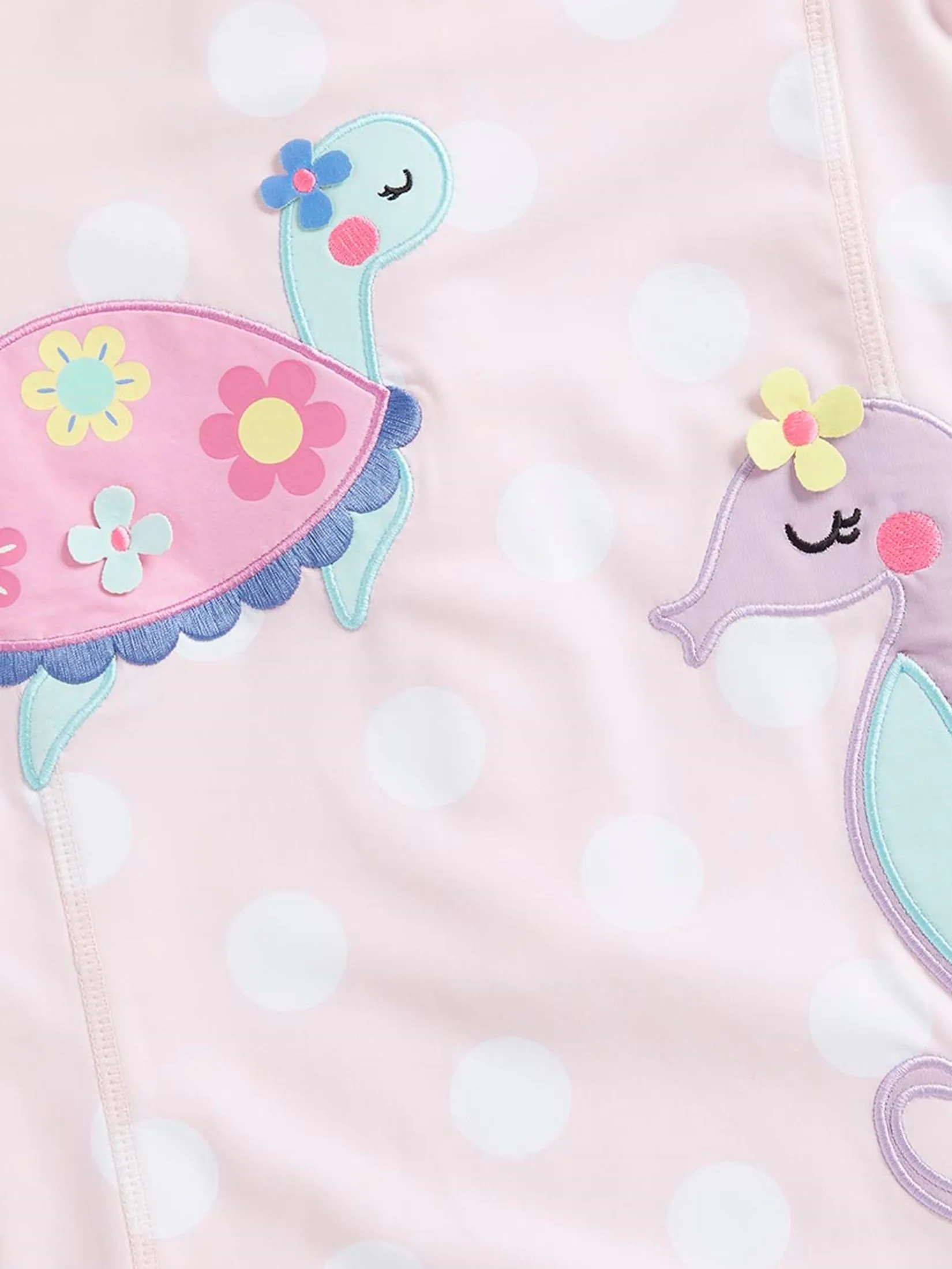 MOTHERCARE Girl Toddler Swimsuit Sunsafe Turtle & Seahorse Print Multi-Color