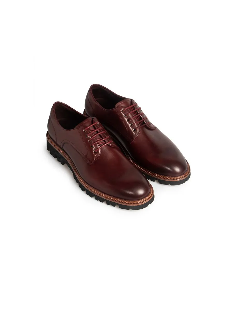 KENNETH COLE MEN DRESS SHOES DANIEL CHUNKY / BURGUNDY