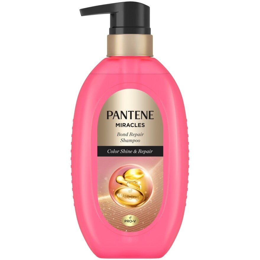 Pantene Shampoo Miracle Bond Repair Color Shine  Repair 440 G. - Pink
