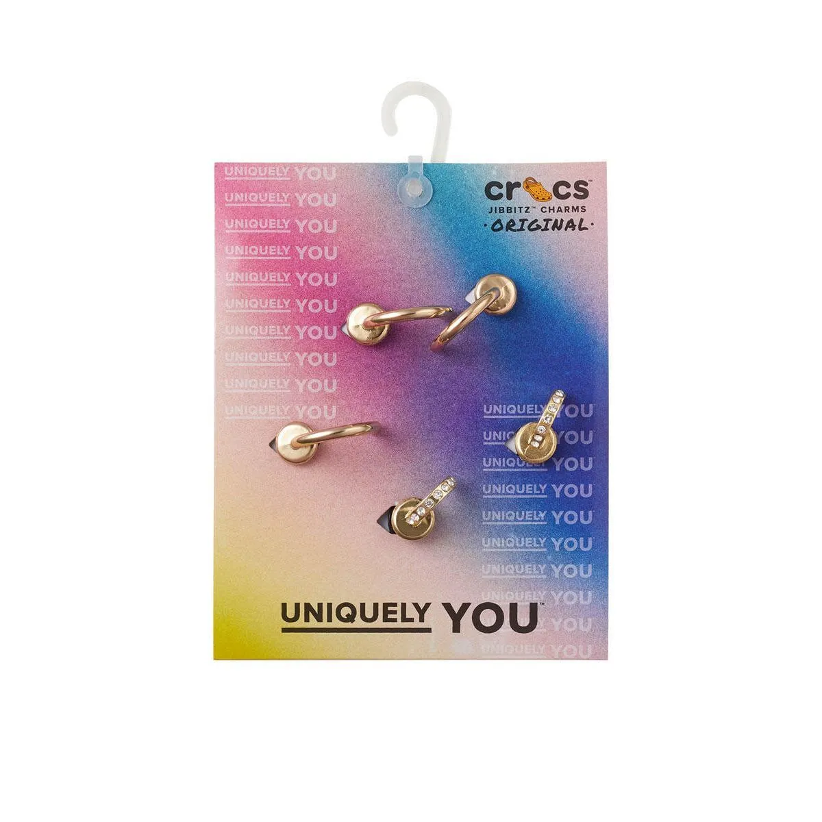 CROCS Jibbitz Shoes Charm Summer Nostalgia Gold 5-Pack Multi Color - CR024AC041DKTH