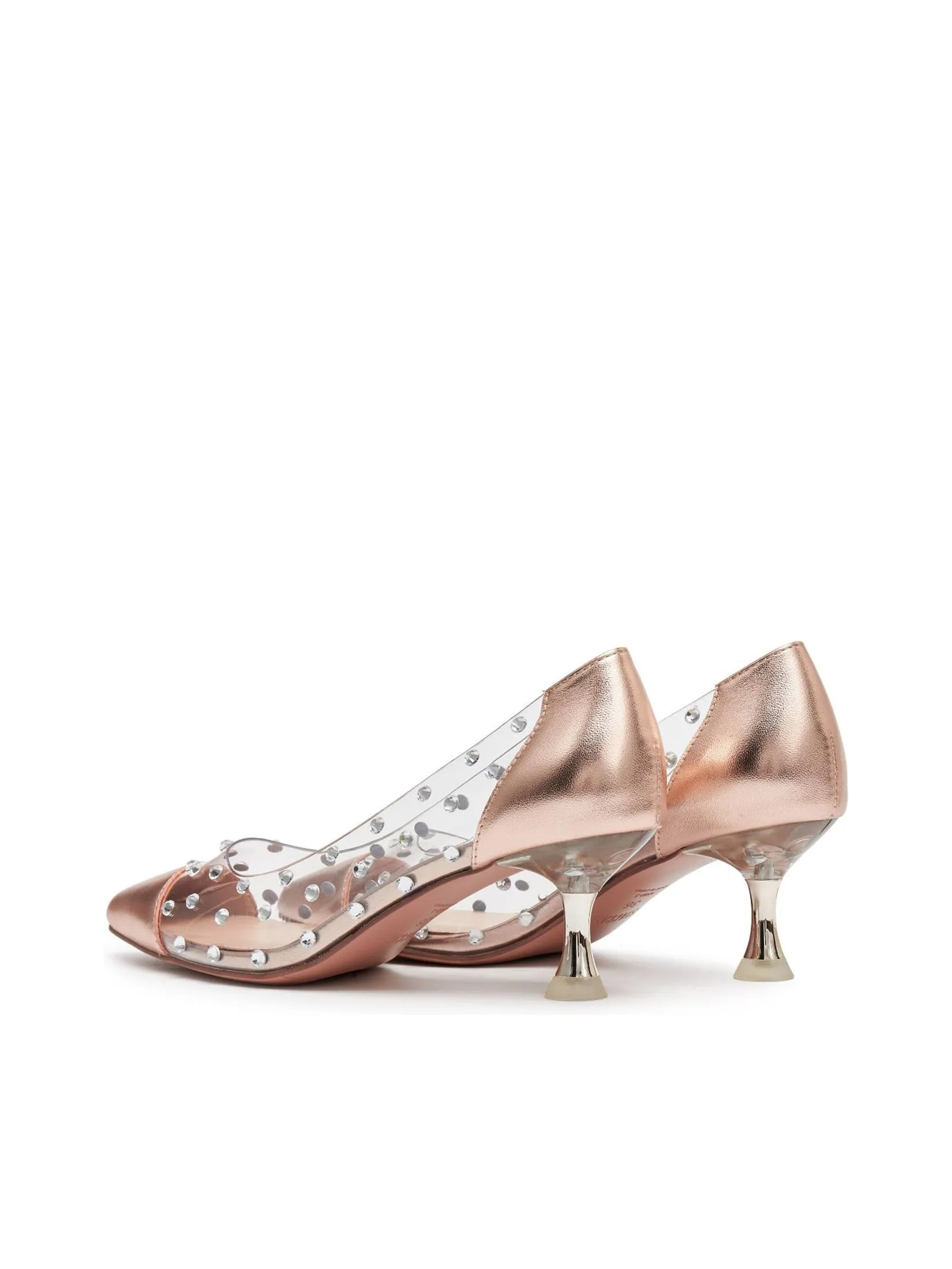 STACCATO Women Pump Crystal Studded Clear Pointed Toe