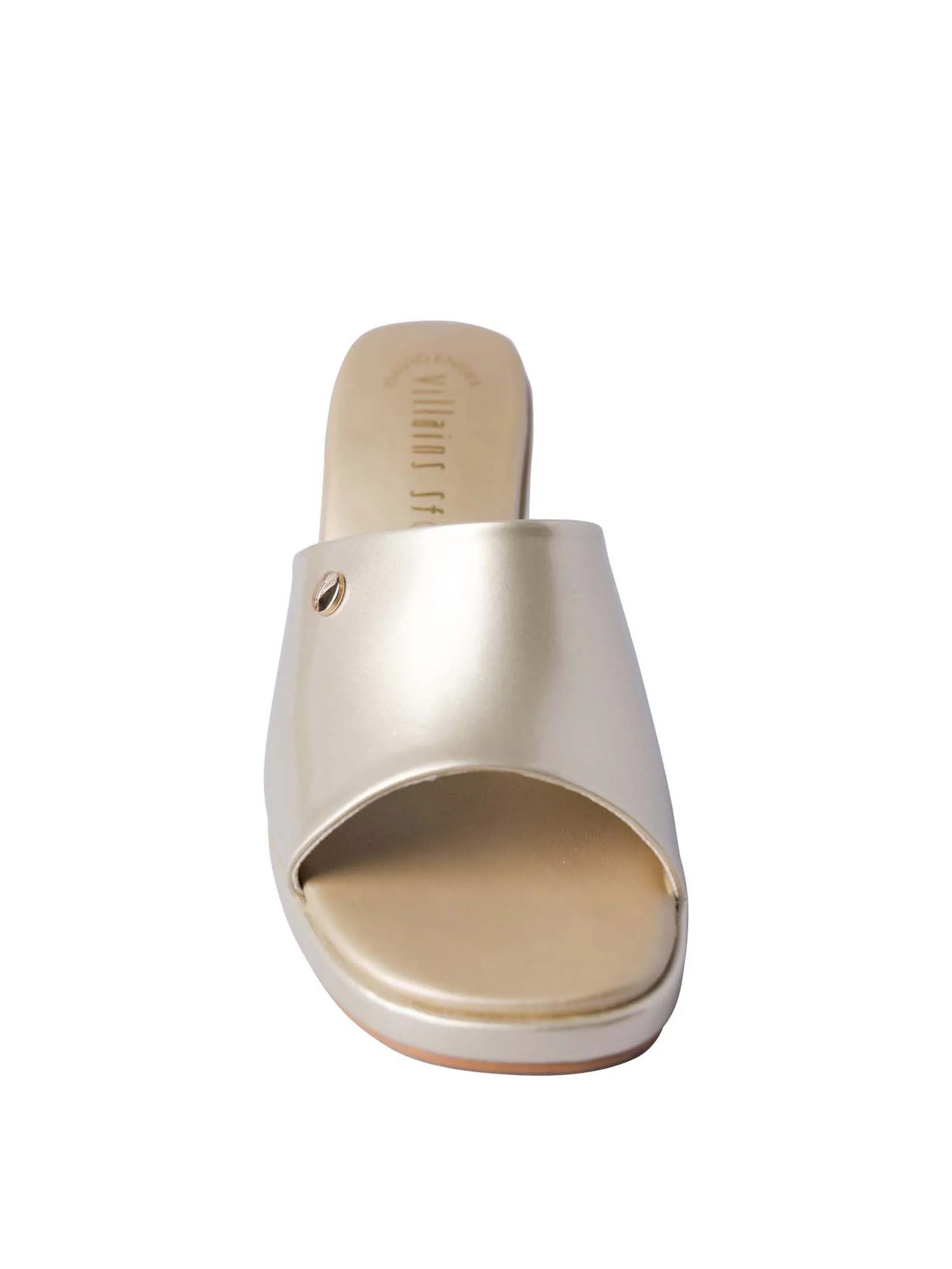 VILLAINS SF GENTLE BREEZE Women's Heeled Sandals GOLD PATENT