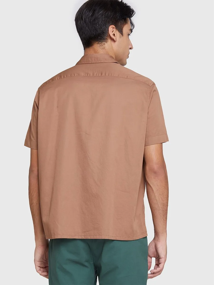 ALUMNUS Men Shirt Short Sleeve Collared