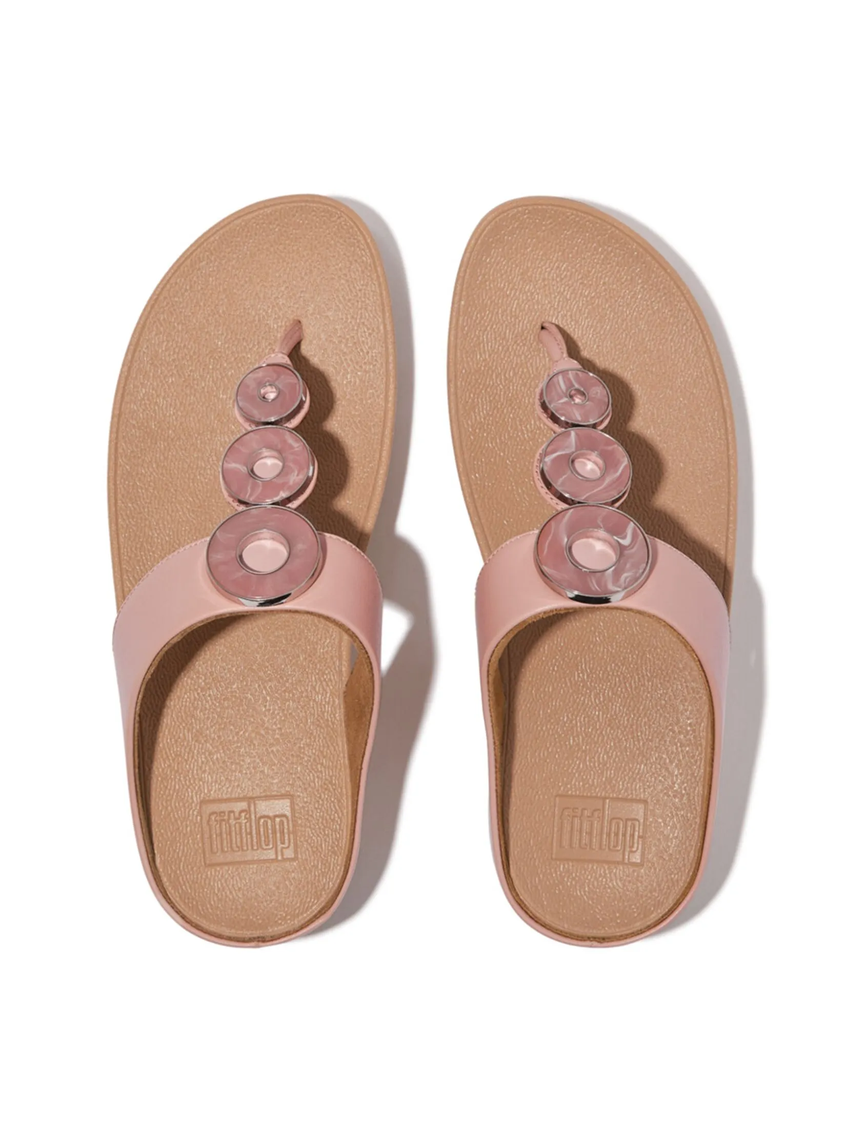 FitFlop™ WOMEN'S FINO RESIN-HOOP LEATHER PINK