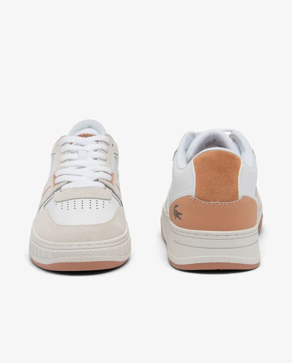 LACOSTE Men’s L001 Sport-Inspired Leather Trainers White