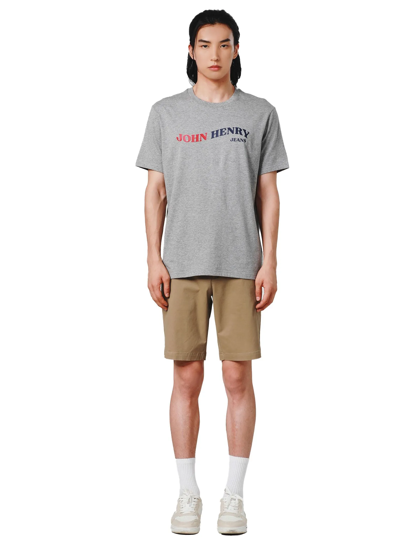 JOHN HENRY Men's Shorts (Slim Fit) ICONIC AF Khaki