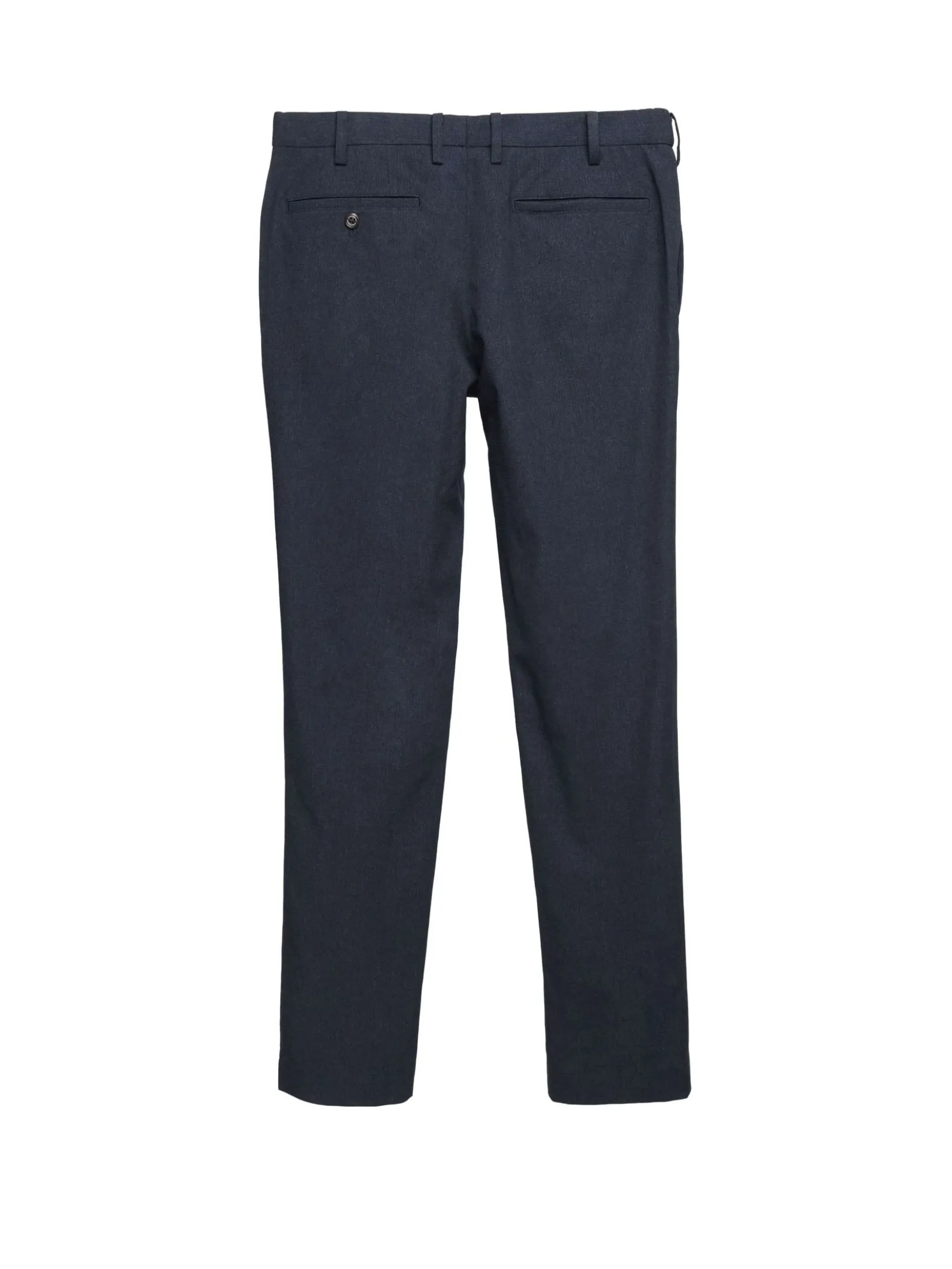 TAKEO KIKUCHI MEN NAVY CS PRIMEFLEX DOTAIR PLAIN WEAVE PANTS